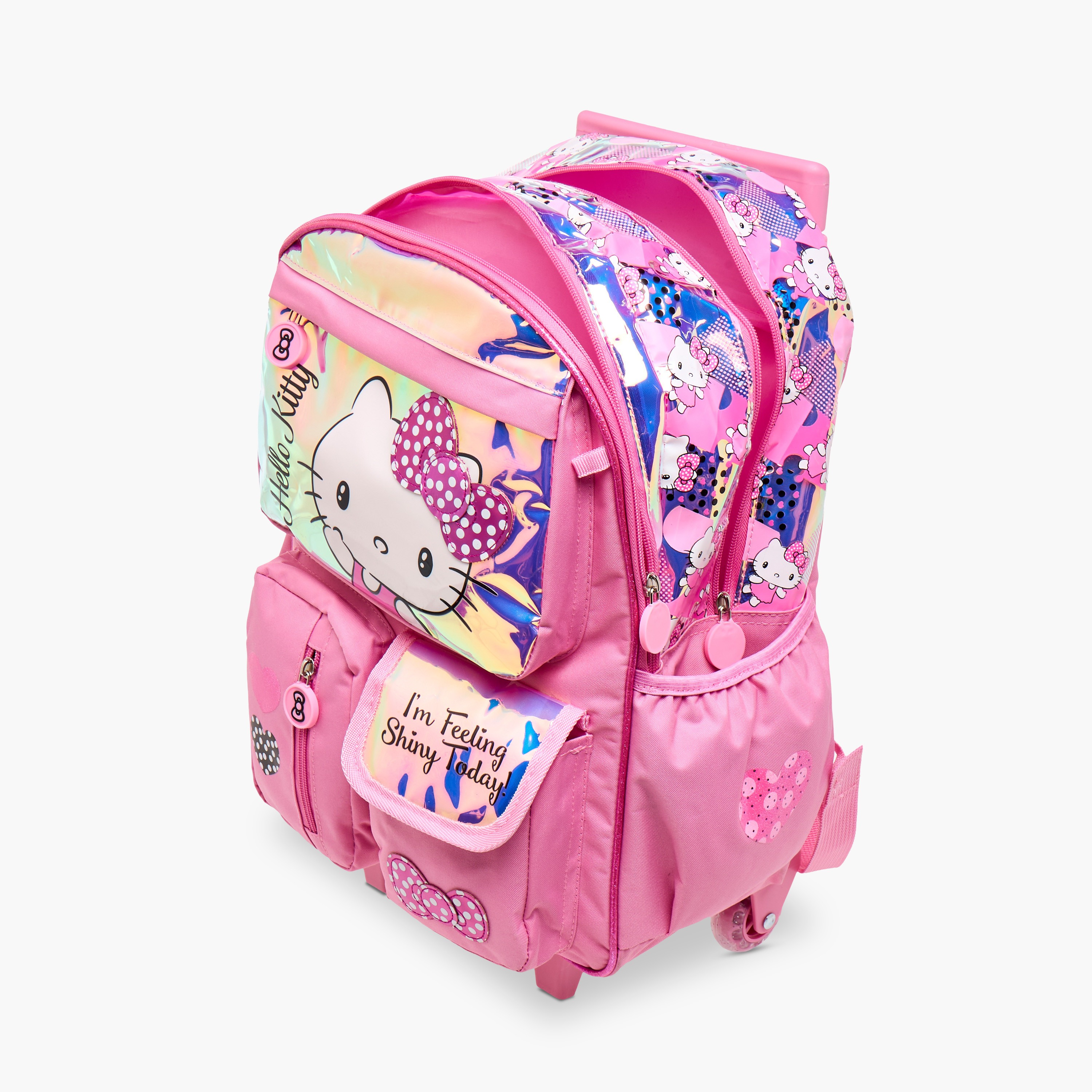 Hello Kitty Printed Trolley Backpack with Retractable Handle - 16 inches-school-bagsandbackpacks-trolleybags-image-19