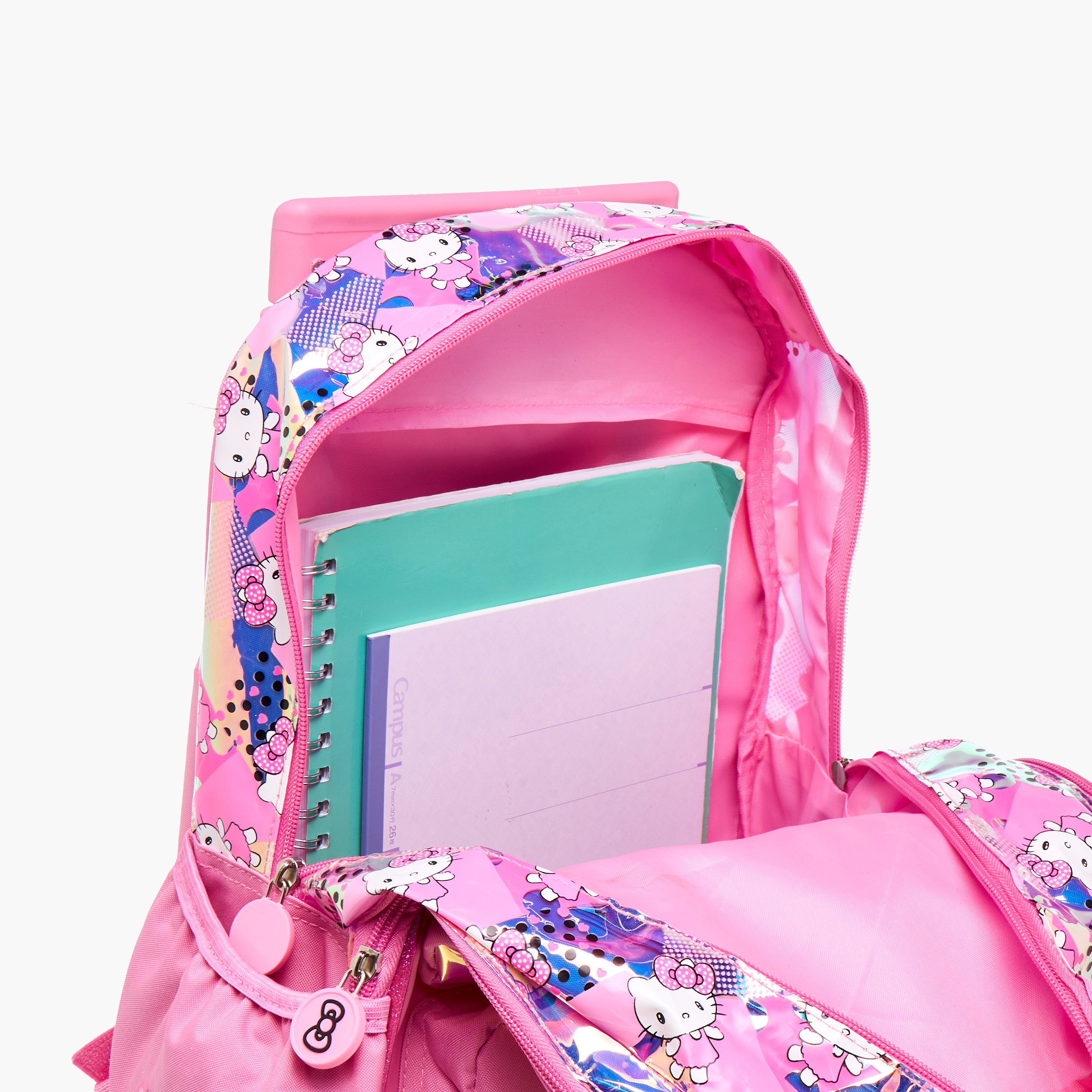 Hello Kitty Printed Trolley Backpack with Retractable Handle - 16 inches-school-bagsandbackpacks-trolleybags-image-21