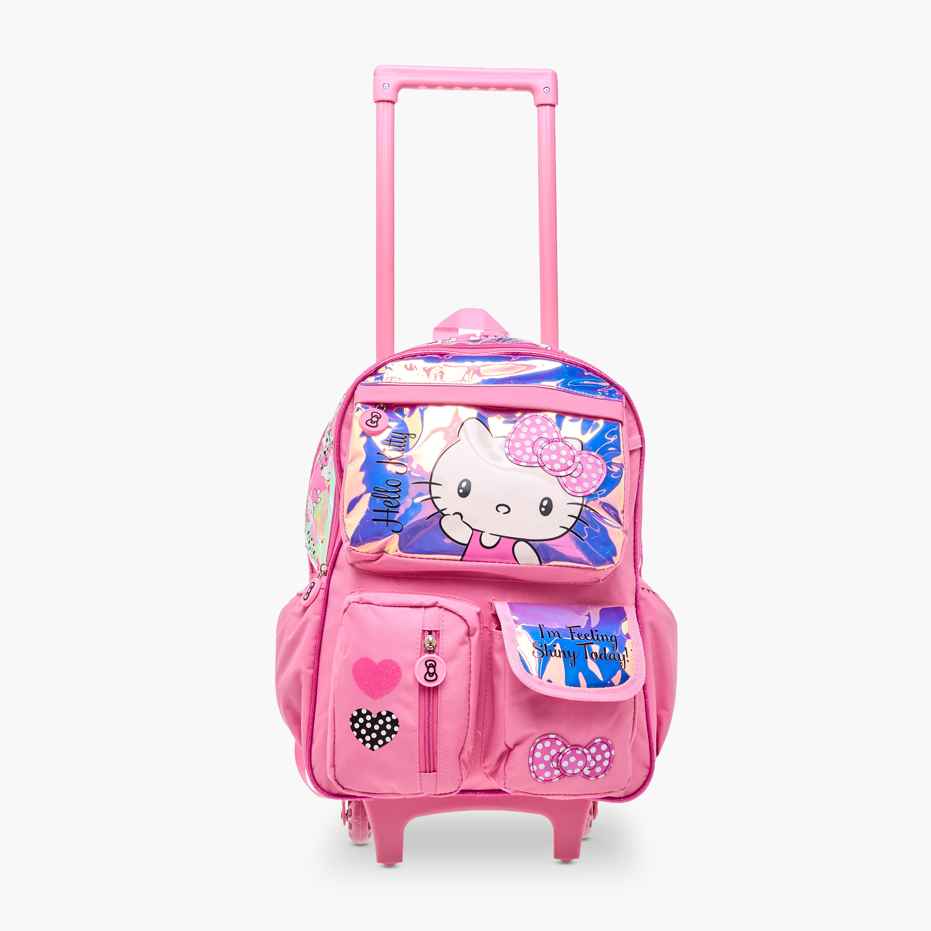 Hello Kitty Printed Trolley Backpack with Retractable Handle - 16 inches-school-bagsandbackpacks-trolleybags-image-9