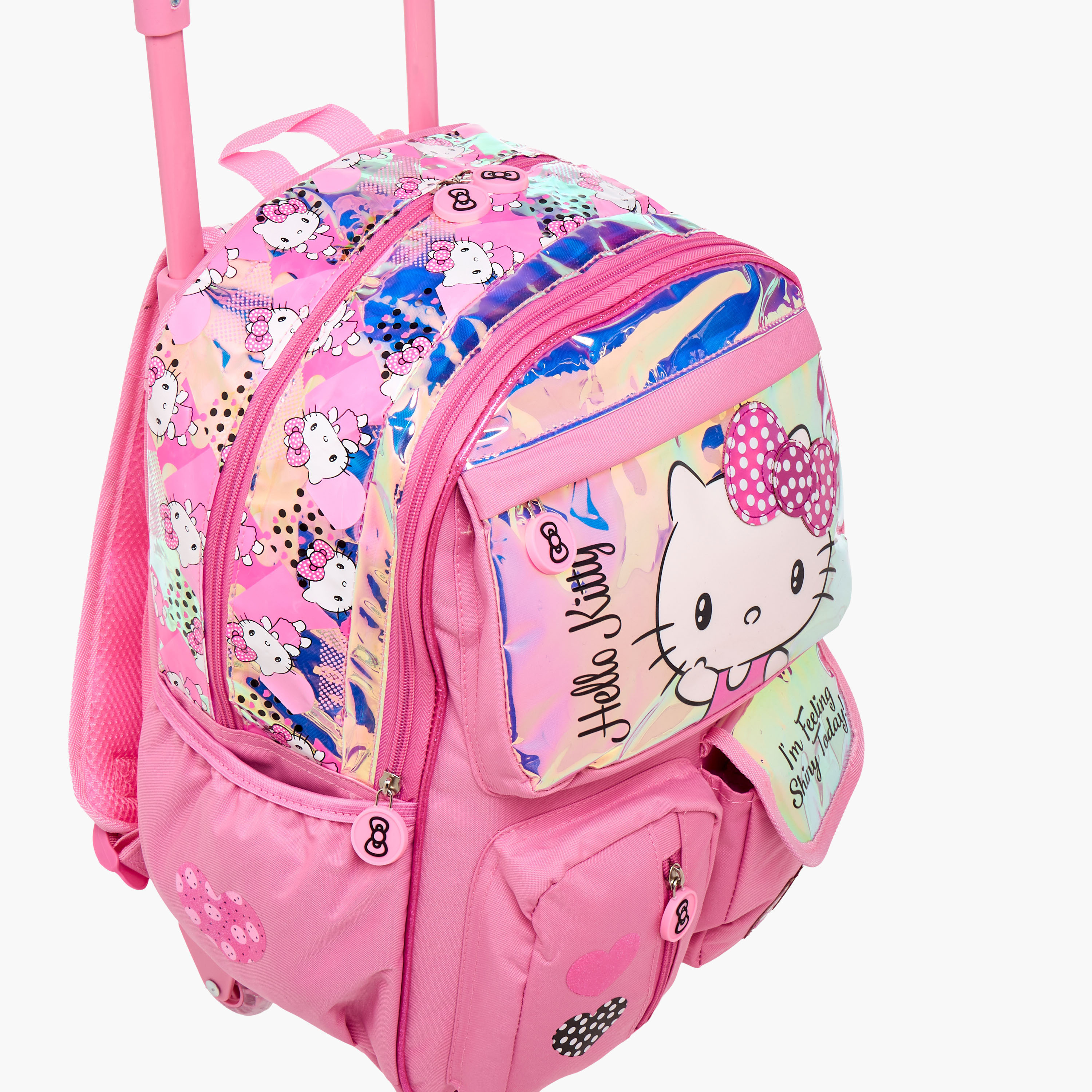 Hello Kitty Printed Trolley Backpack with Retractable Handle - 16 inches-school-bagsandbackpacks-trolleybags-image-10