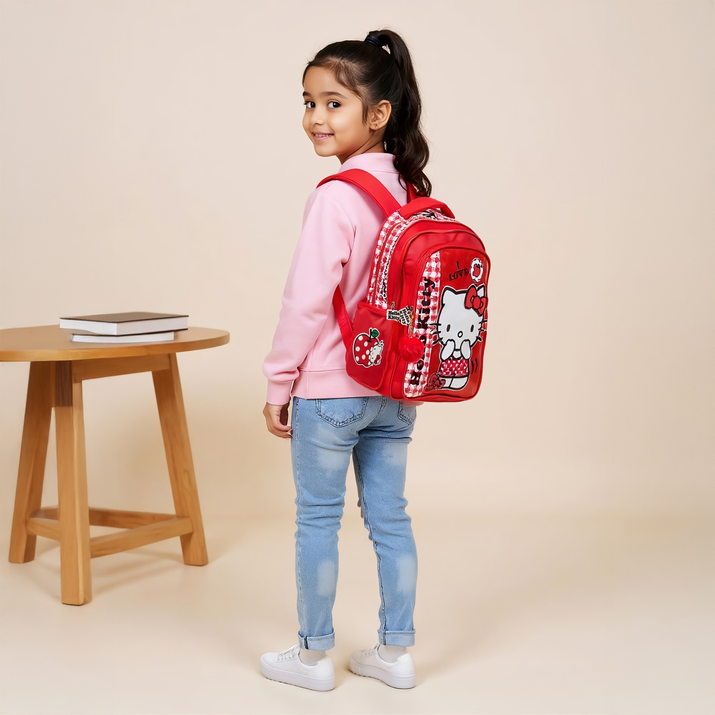 Hello Kitty Printed Backpack with Adjustable Straps and Zip Closure - 16 inches-school-bagsandbackpacks-backpacks-image-2