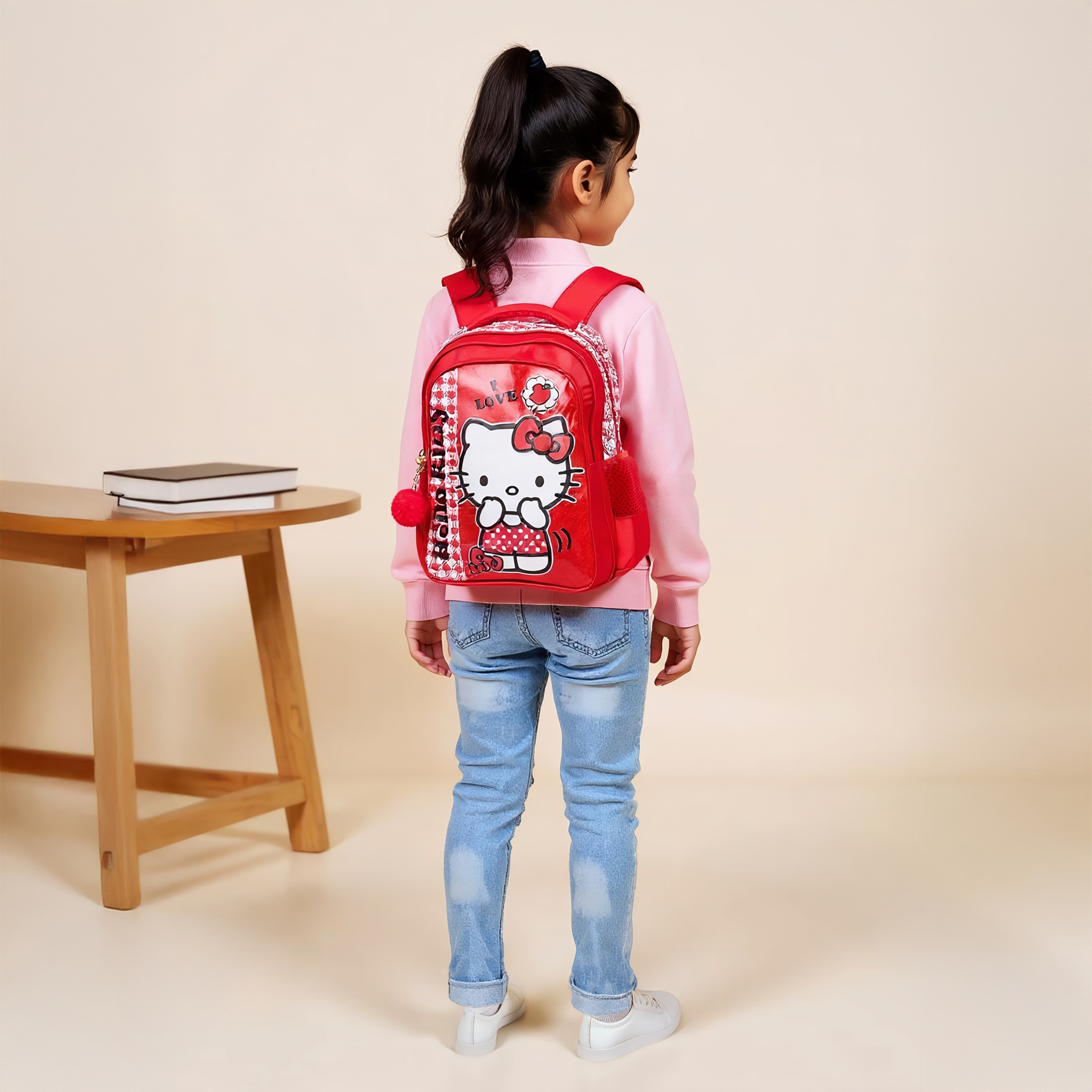 Hello Kitty Printed Backpack with Adjustable Straps and Zip Closure - 16 inches-school-bagsandbackpacks-backpacks-image-3