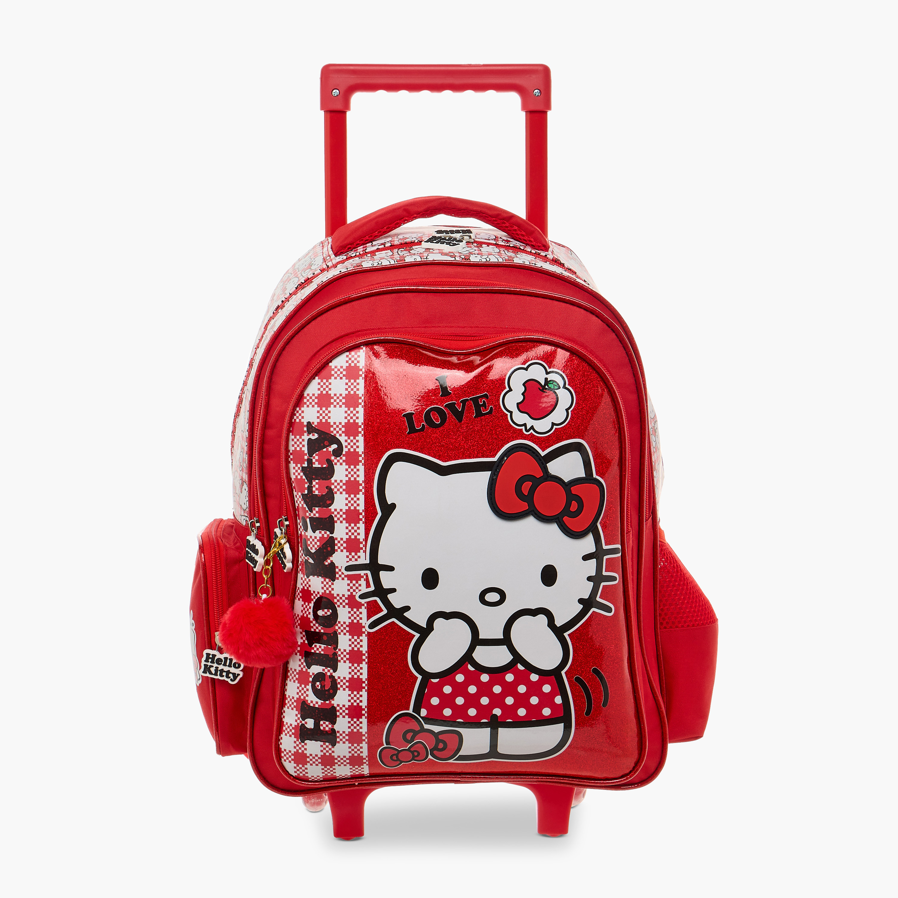 Hello Kitty Printed Trolley Backpack with Retractable Handle-school-bagsandbackpacks-trolleybags-image-1