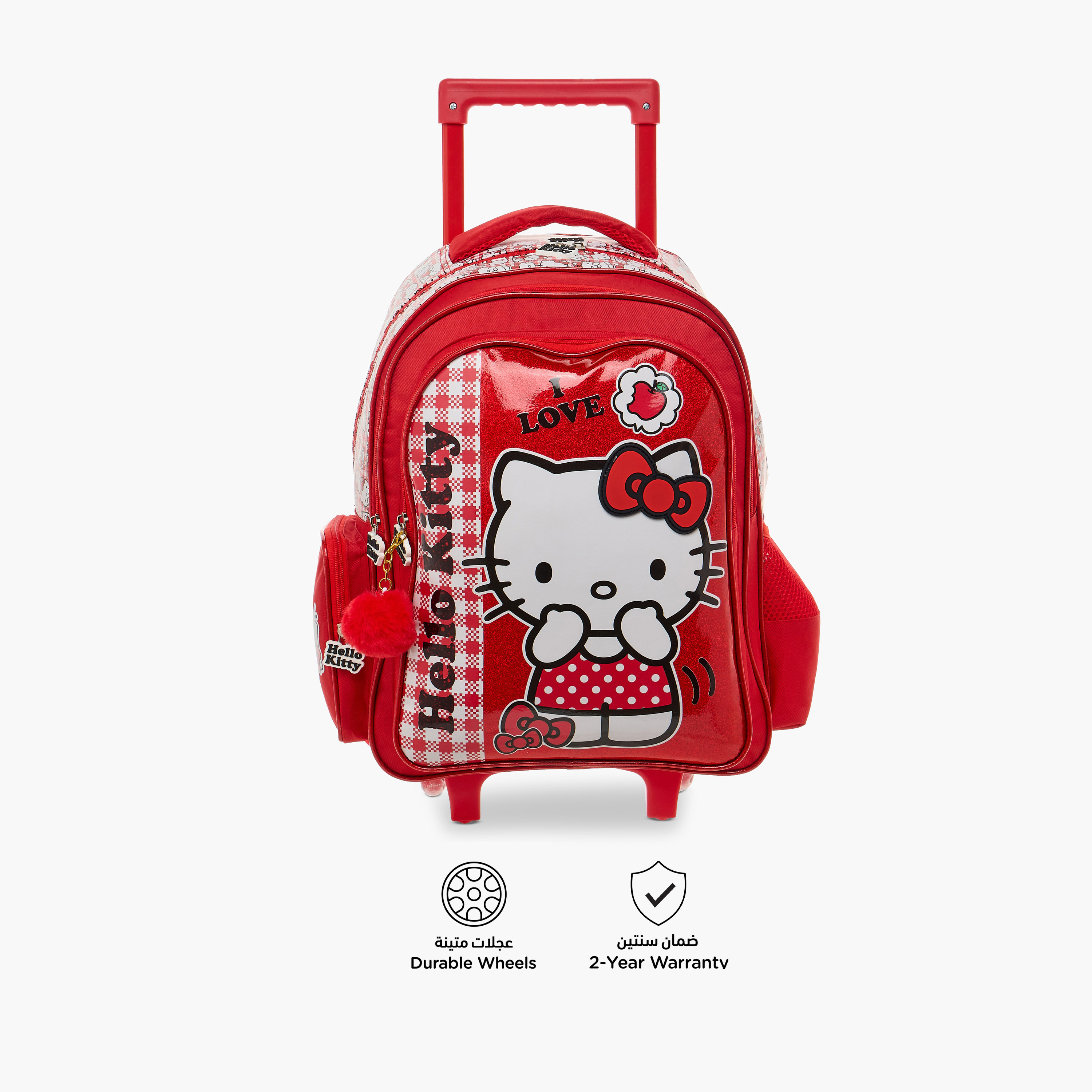 Hello Kitty Printed Trolley Backpack with Retractable Handle-school-bagsandbackpacks-trolleybags-image-6