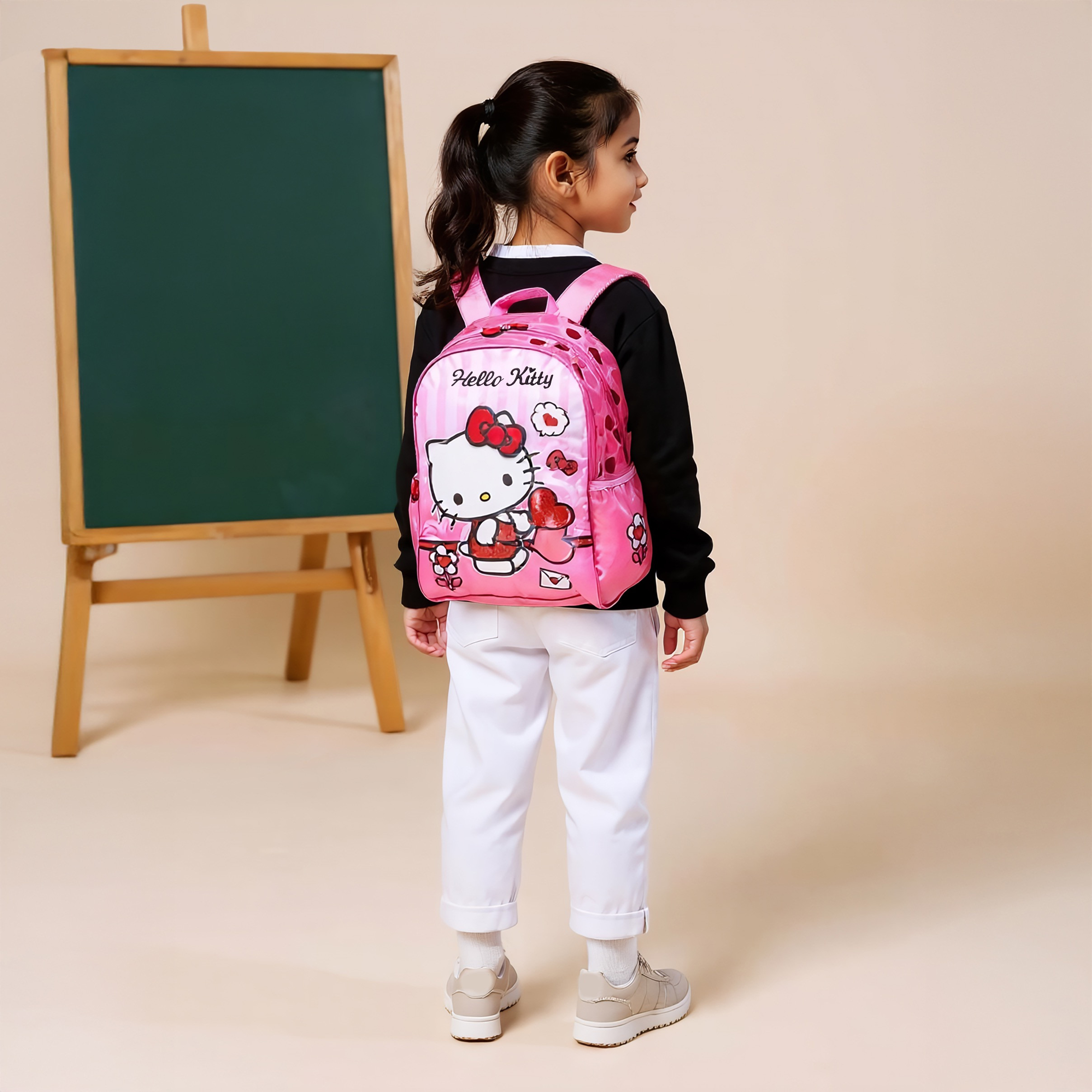 Hello Kitty Printed Backpack with Adjustable Straps and Zip Closure - 16 inches-school-bagsandbackpacks-backpacks-image-3