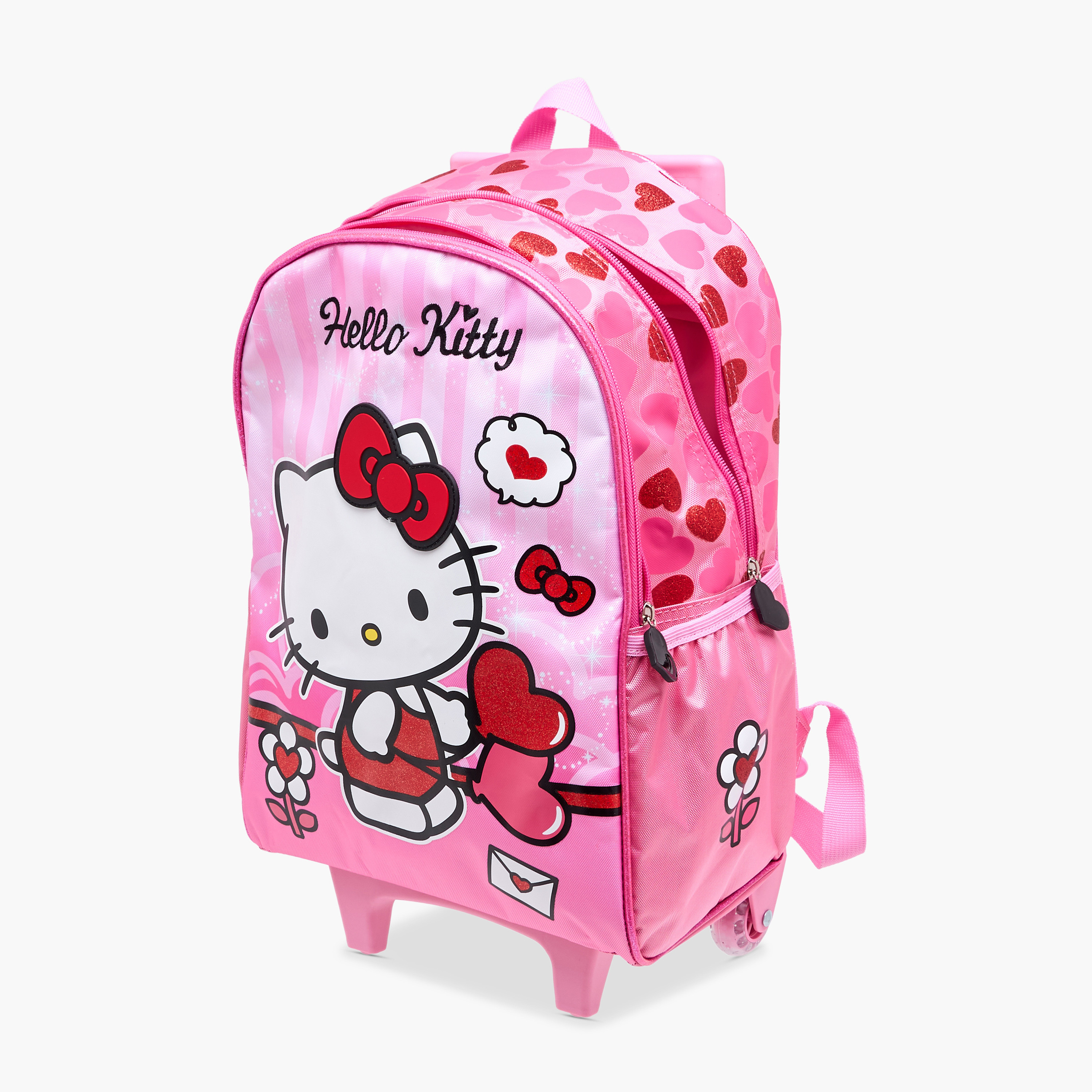 Hello Kitty Printed Trolley Backpack with Retractable Handle - 16 inches-school-bagsandbackpacks-trolleybags-image-16