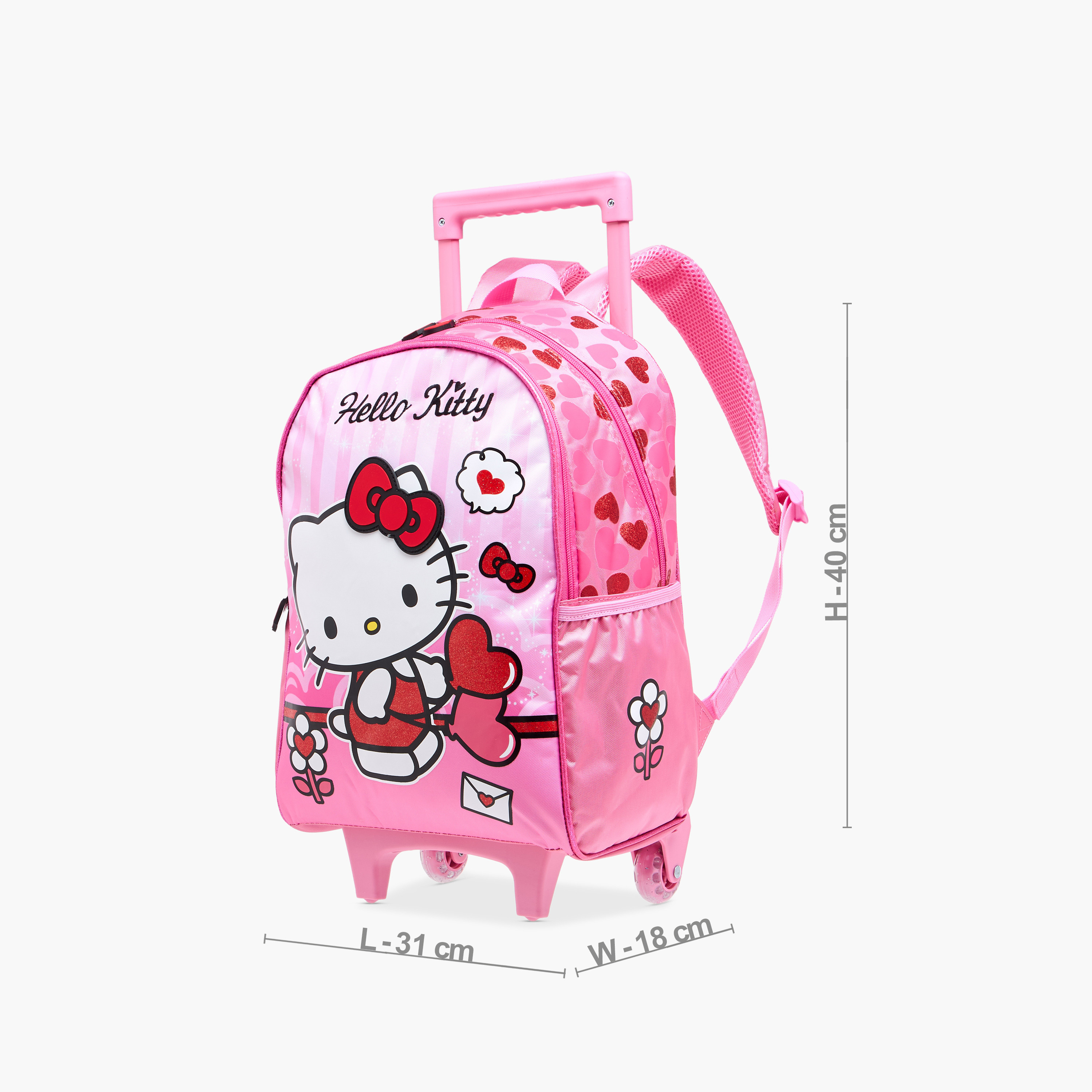 شنطة ظهر ترولي بطبعات هالو كيتي مع مقبض قابل للسحب - 16 بوصة-school-bagsandbackpacks-trolleybags-image-7