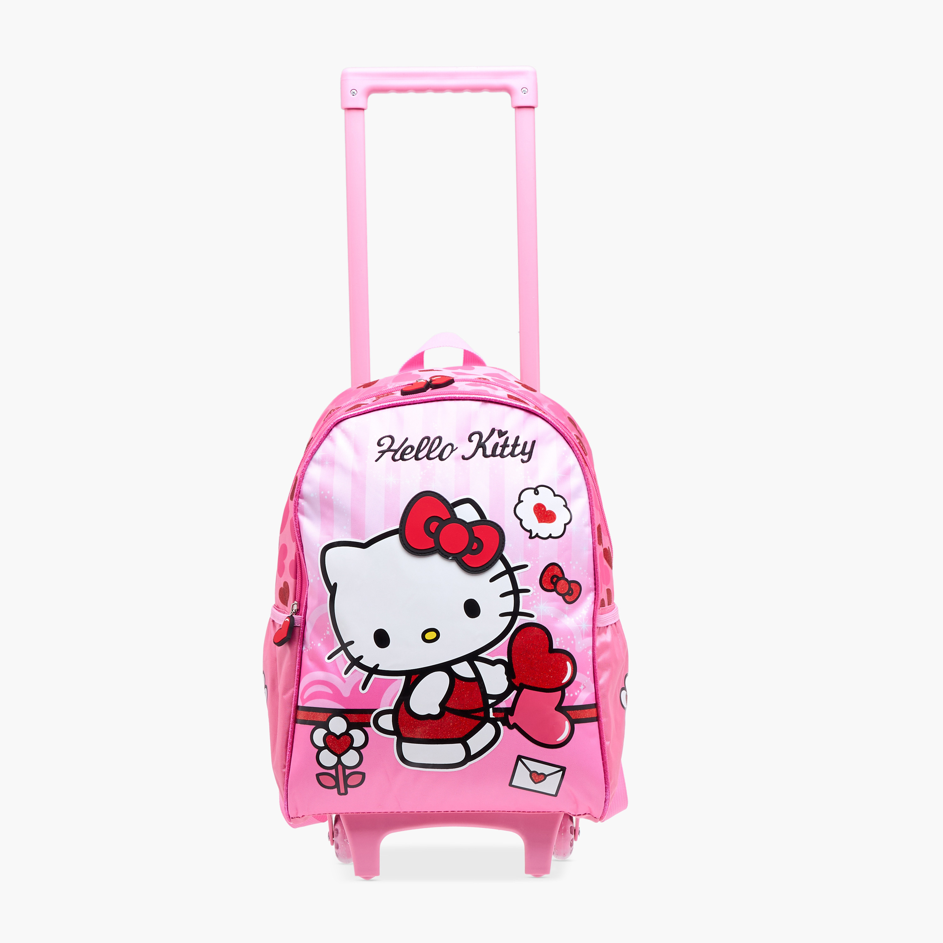 شنطة ظهر ترولي بطبعات هالو كيتي مع مقبض قابل للسحب - 16 بوصة-school-bagsandbackpacks-trolleybags-image-2