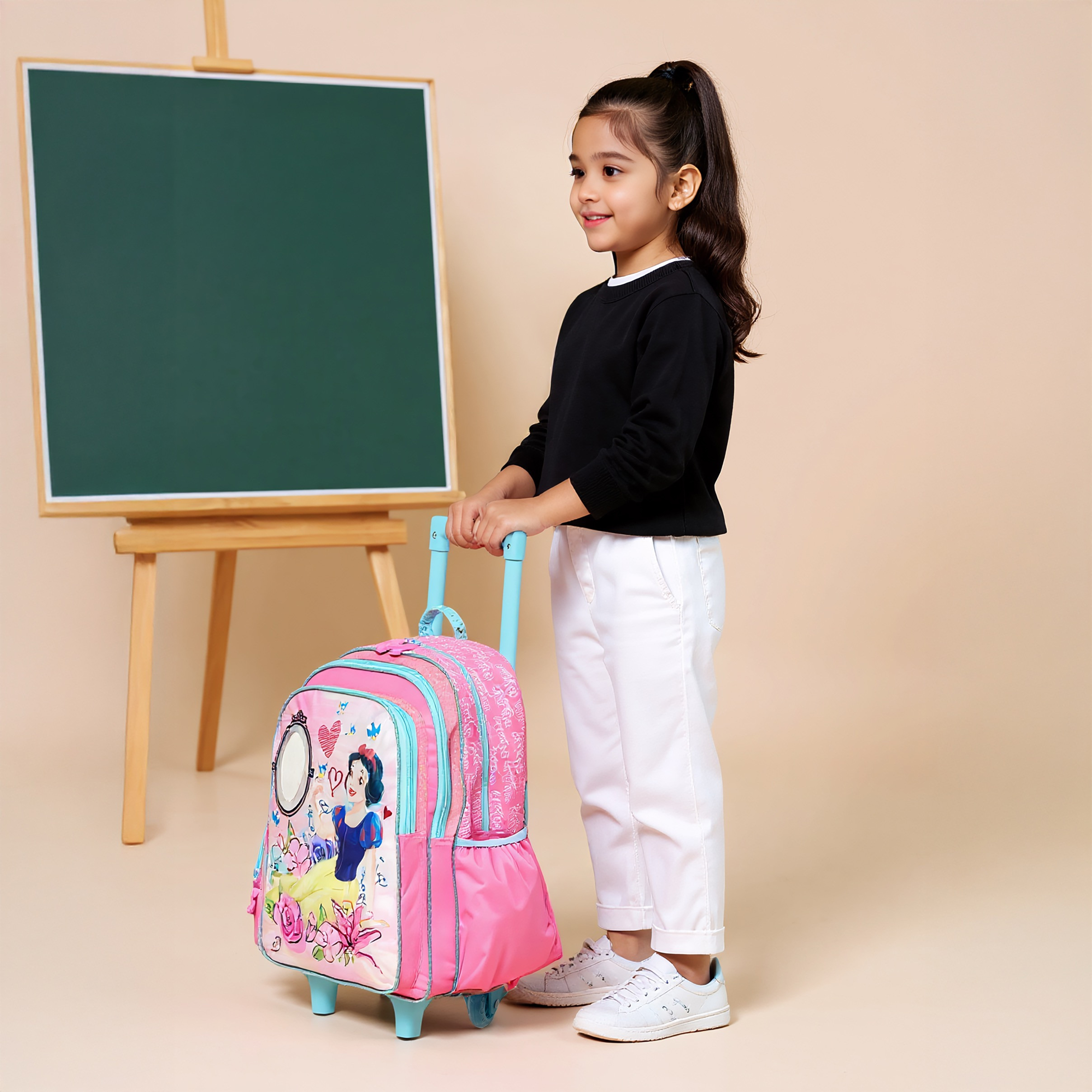شنطة ظهر ترولي بمقبض قابل للسحب وطبعات من ديزني - 18 بوصة-school-bagsandbackpacks-trolleybags-image-9