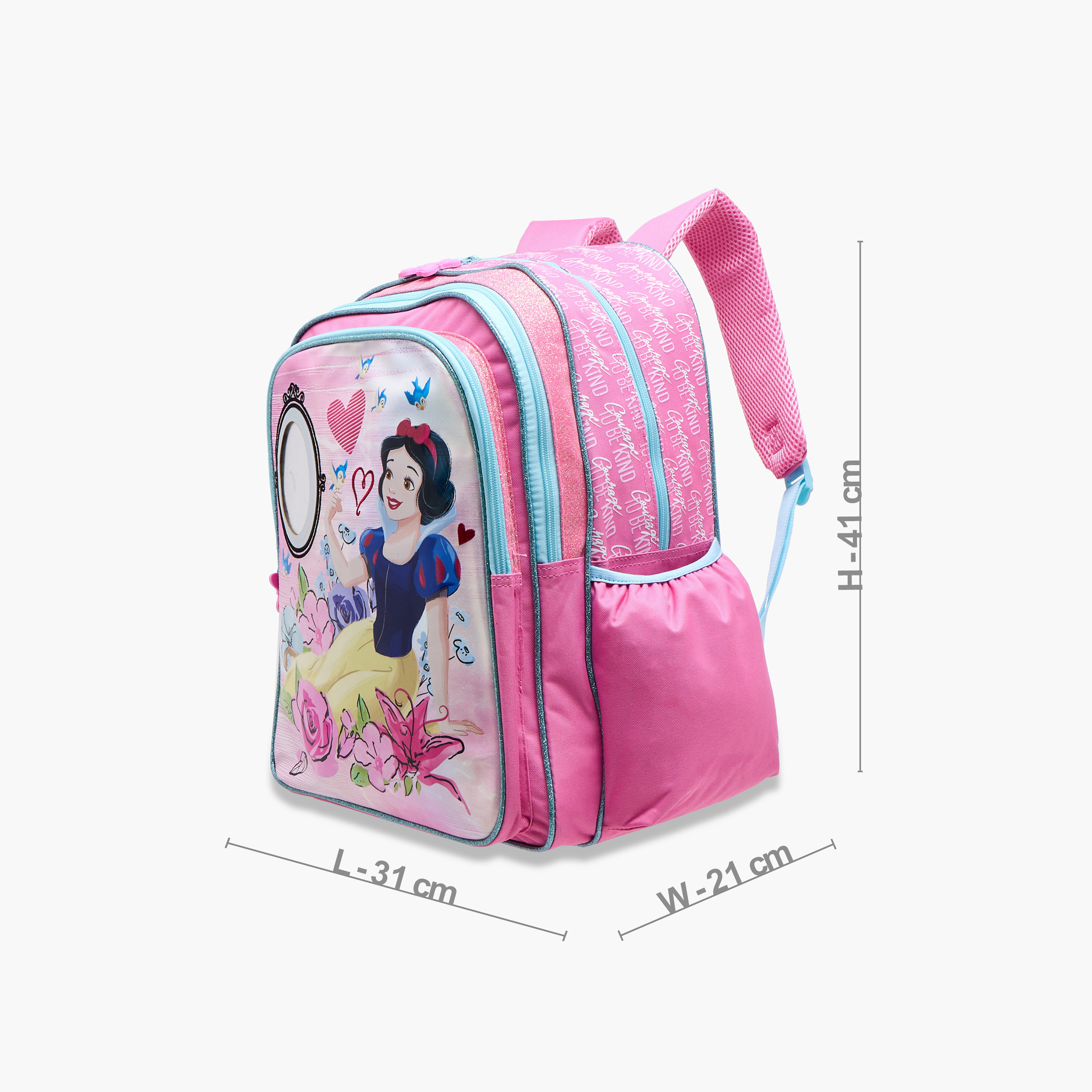 Disney Snow White Print Backpack with Adjustable Straps and Zip Closure - 16 inches-school-bagsandbackpacks-backpacks-image-2