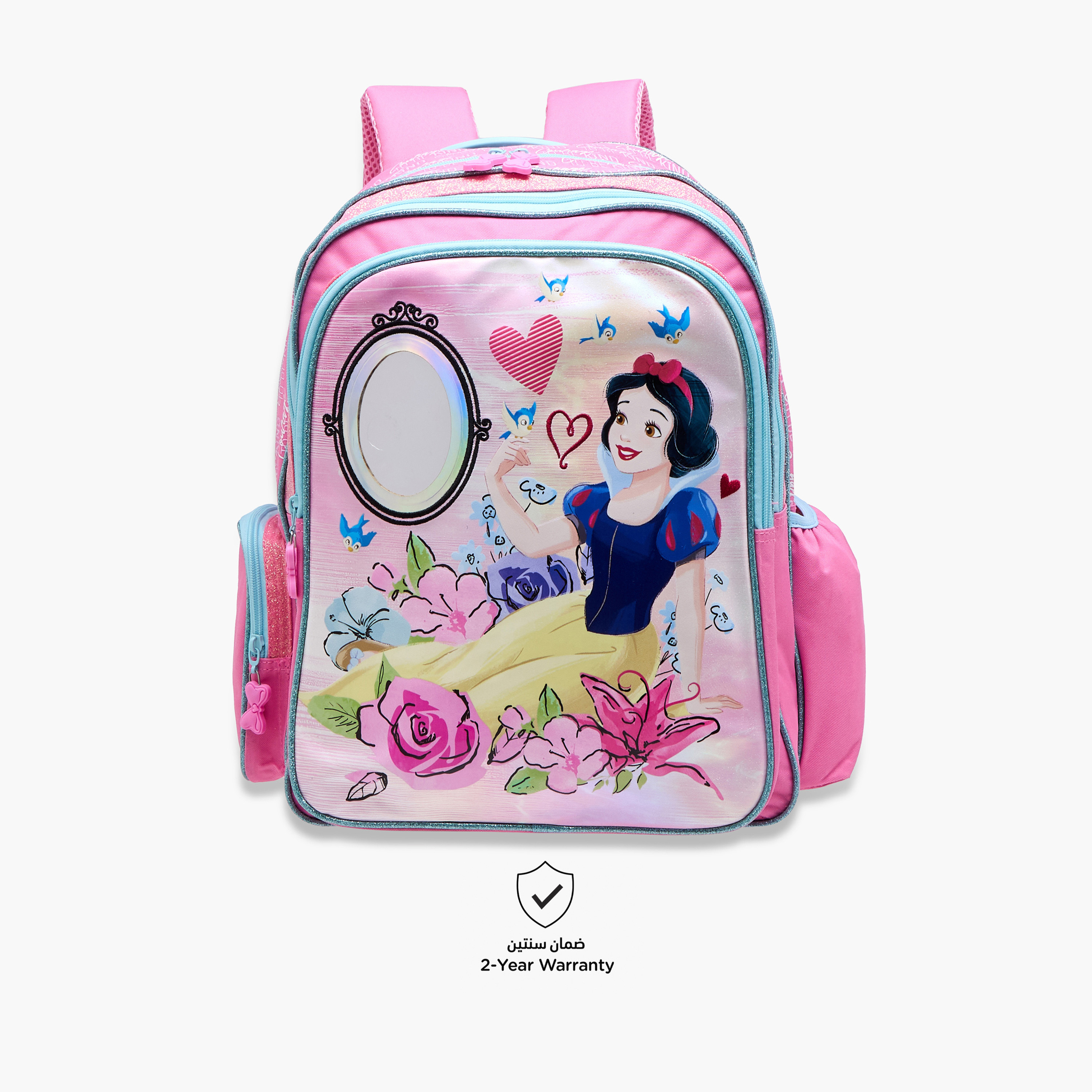 Disney Snow White Print Backpack with Adjustable Straps and Zip Closure - 16 inches-school-bagsandbackpacks-backpacks-image-4