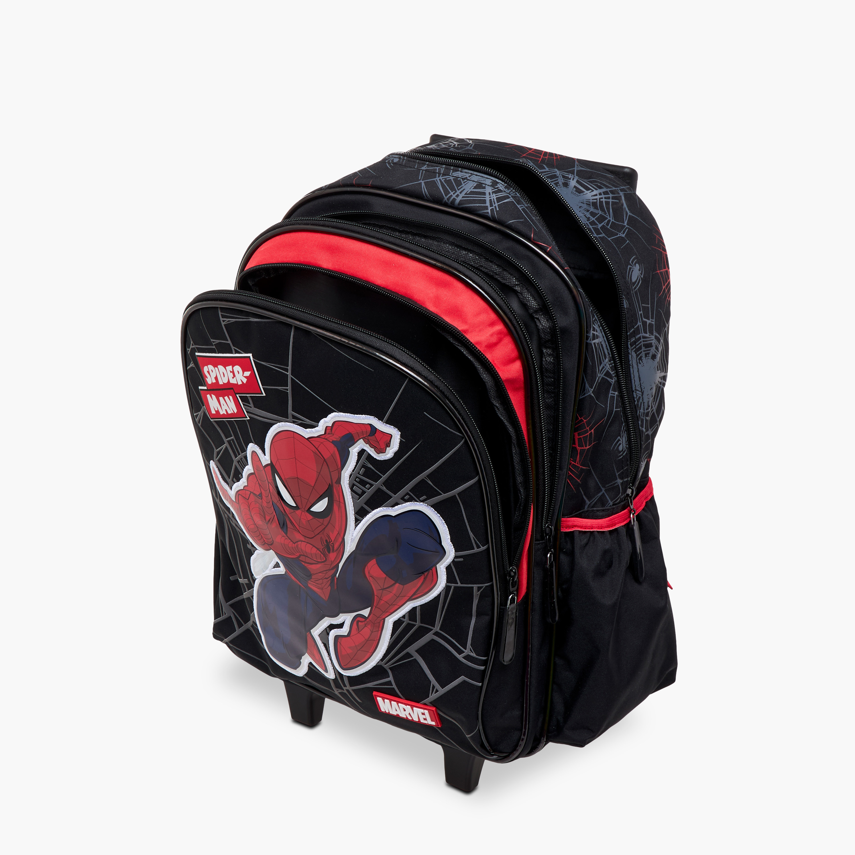 Spider-Man Print Trolley Backpack with Retractable Handle - 16 inches-school-bagsandbackpacks-trolleybags-image-18