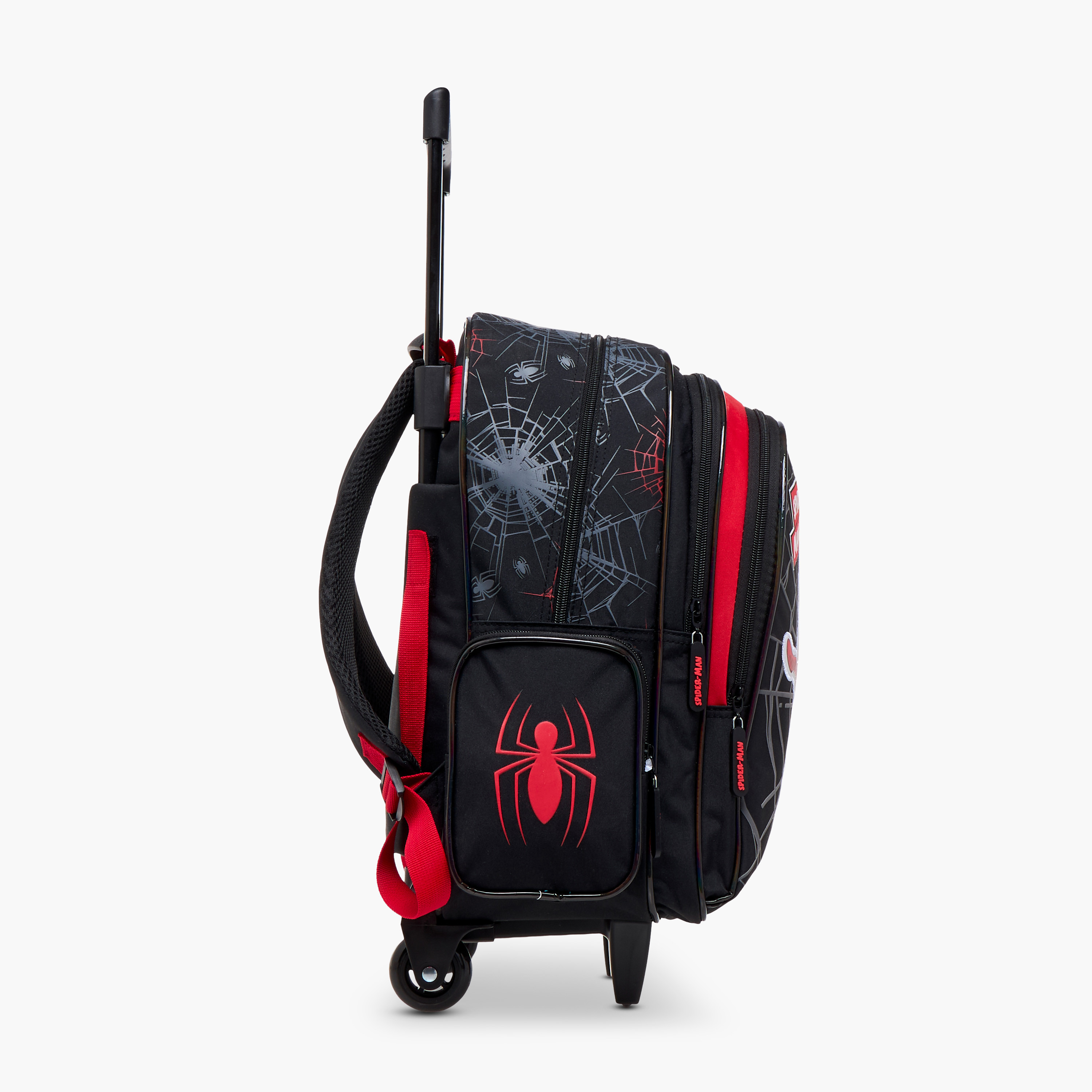 Spider-Man Print Trolley Backpack with Retractable Handle - 16 inches-school-bagsandbackpacks-trolleybags-image-5