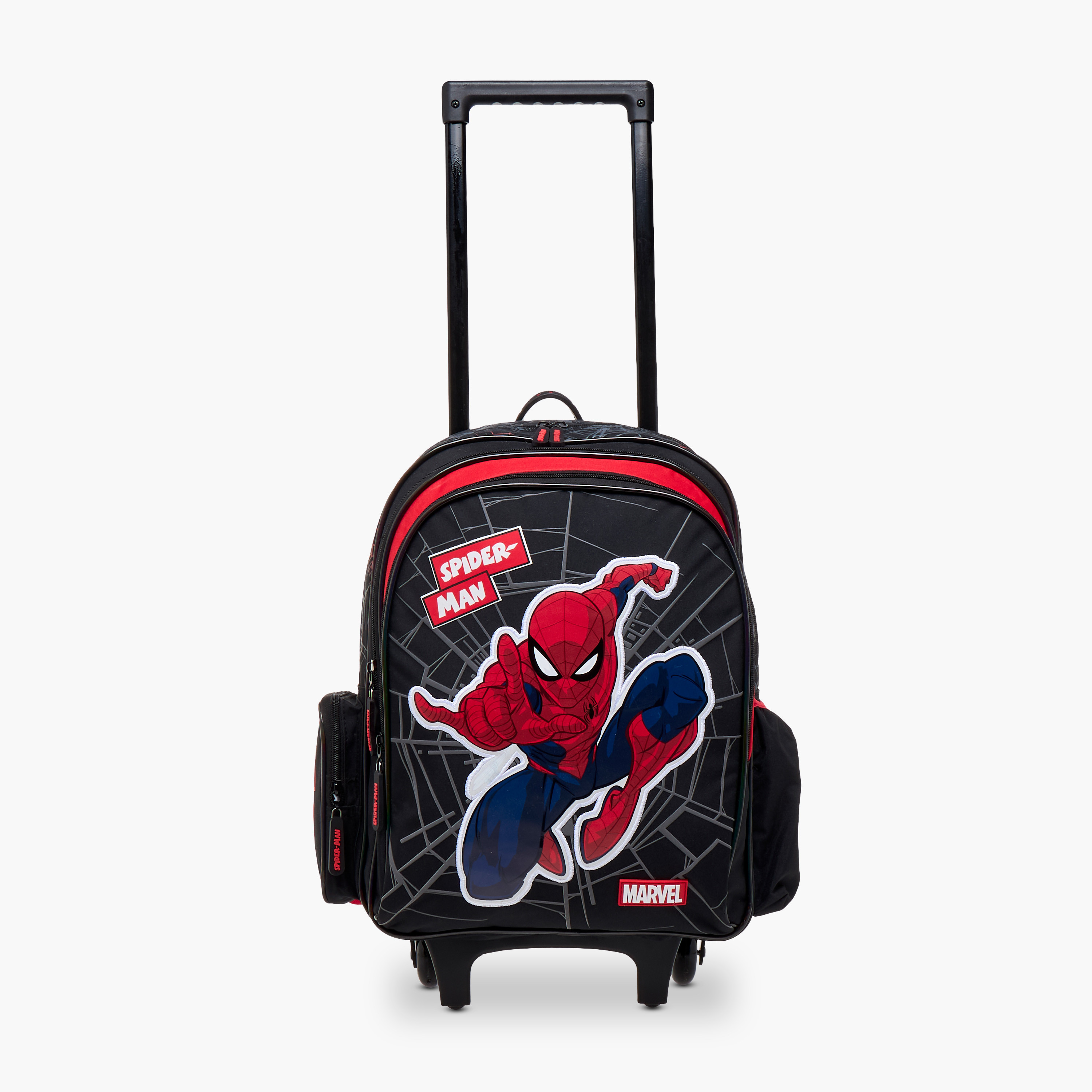 Spider-Man Print Trolley Backpack with Retractable Handle - 16 inches-school-bagsandbackpacks-trolleybags-image-9