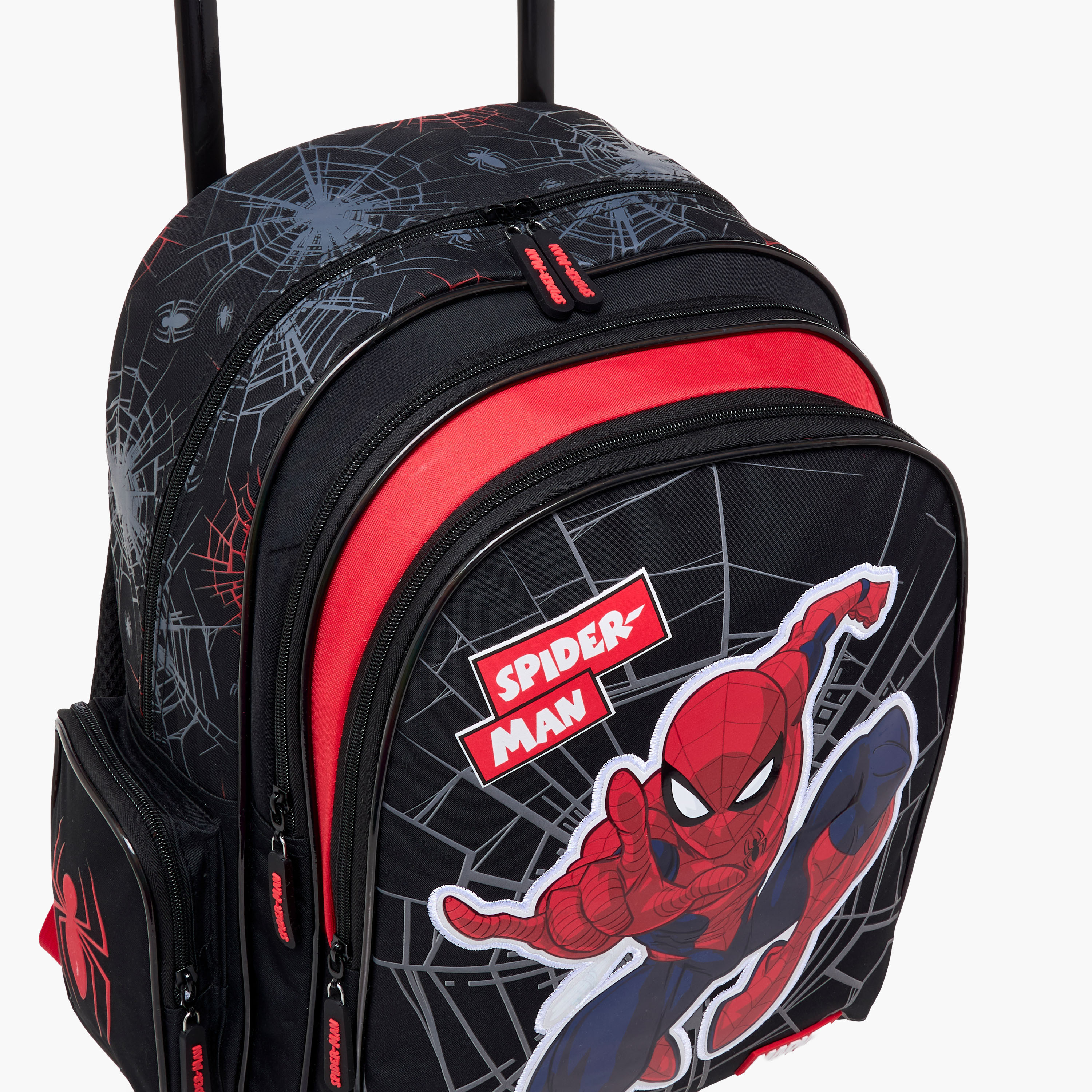Spider-Man Print Trolley Backpack with Retractable Handle - 16 inches-school-bagsandbackpacks-trolleybags-image-10