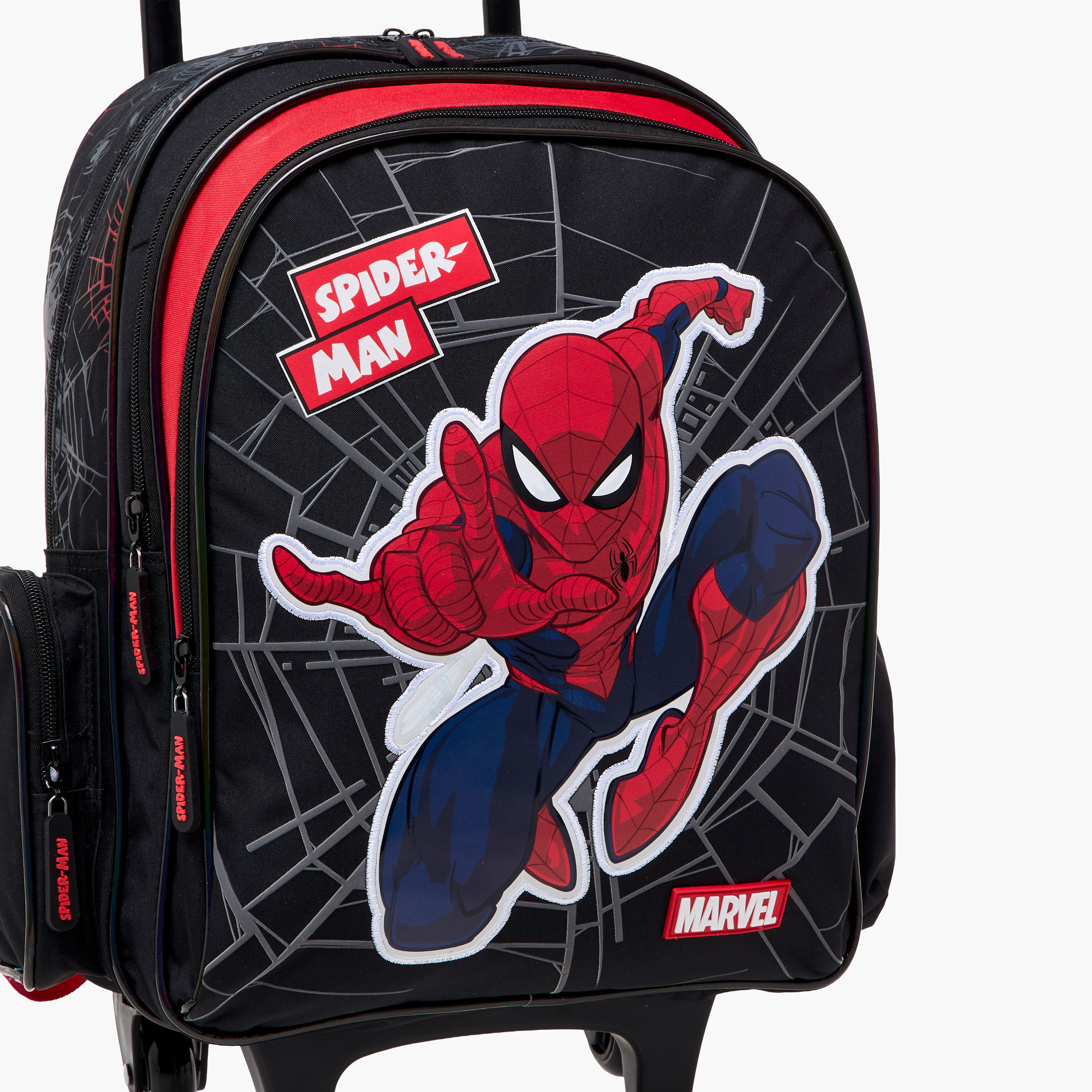 Spider-Man Print Trolley Backpack with Retractable Handle - 16 inches-school-bagsandbackpacks-trolleybags-image-11