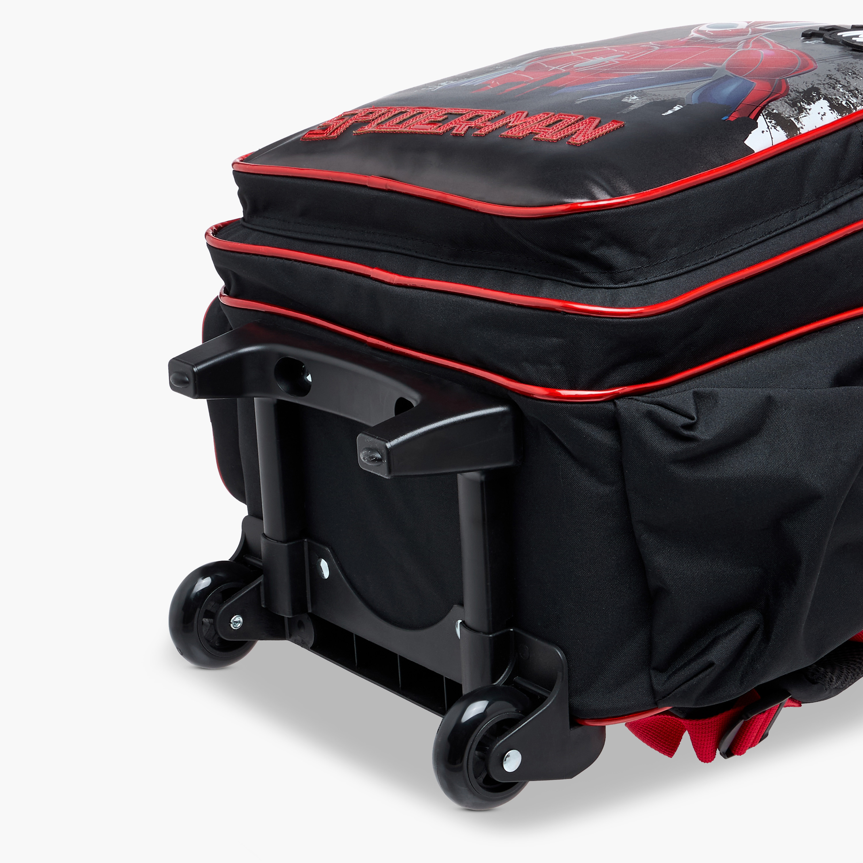 Spider-Man Print Trolley Backpack with Retractable Handle - 16 inches-school-bagsandbackpacks-trolleybags-image-15