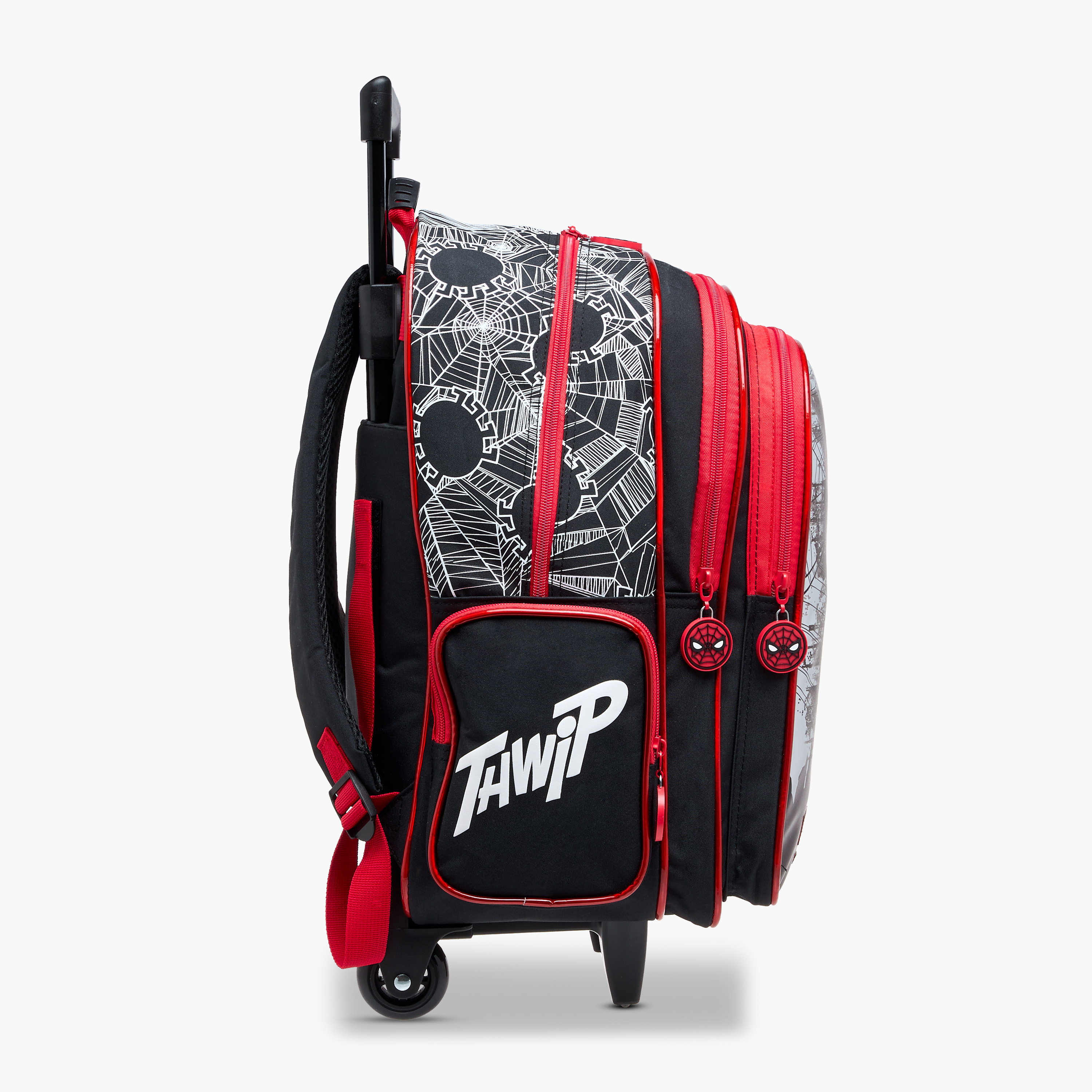 Spider-Man Print Trolley Backpack with Retractable Handle - 16 inches-school-bagsandbackpacks-trolleybags-image-5