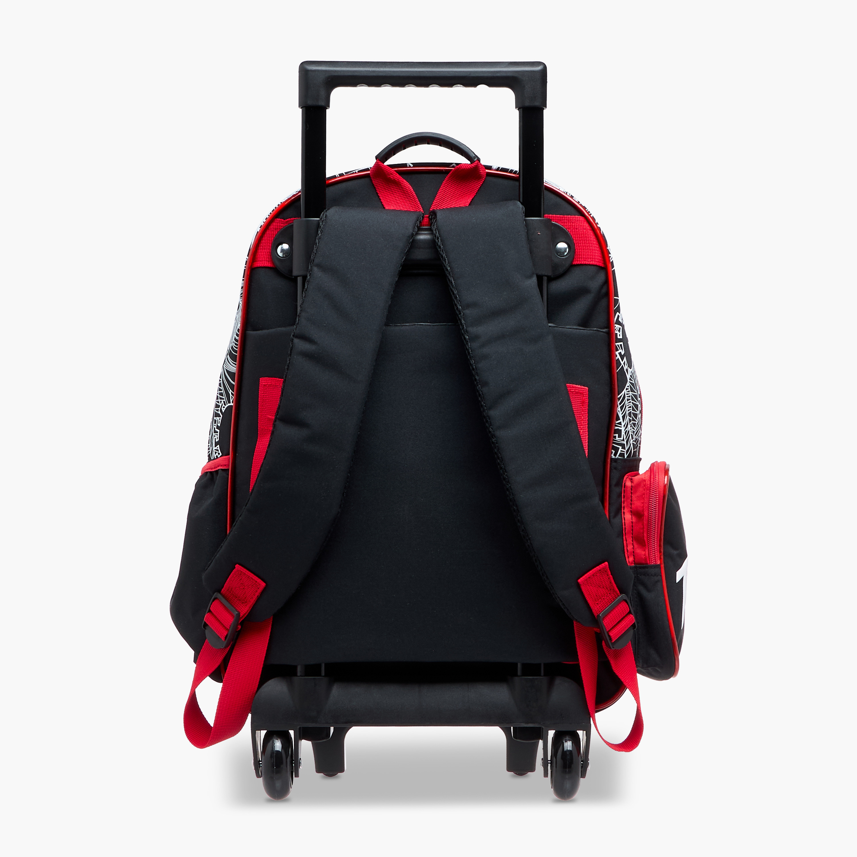 Spider-Man Print Trolley Backpack with Retractable Handle - 16 inches-school-bagsandbackpacks-trolleybags-image-7