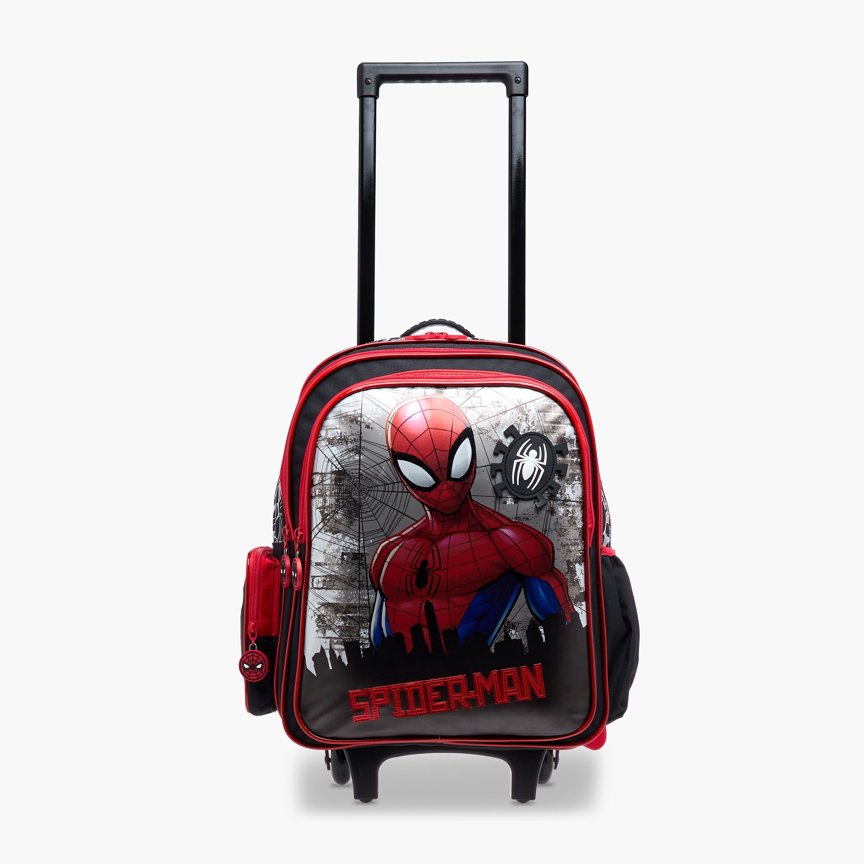 Spider-Man Print Trolley Backpack with Retractable Handle - 16 inches-school-bagsandbackpacks-trolleybags-image-9