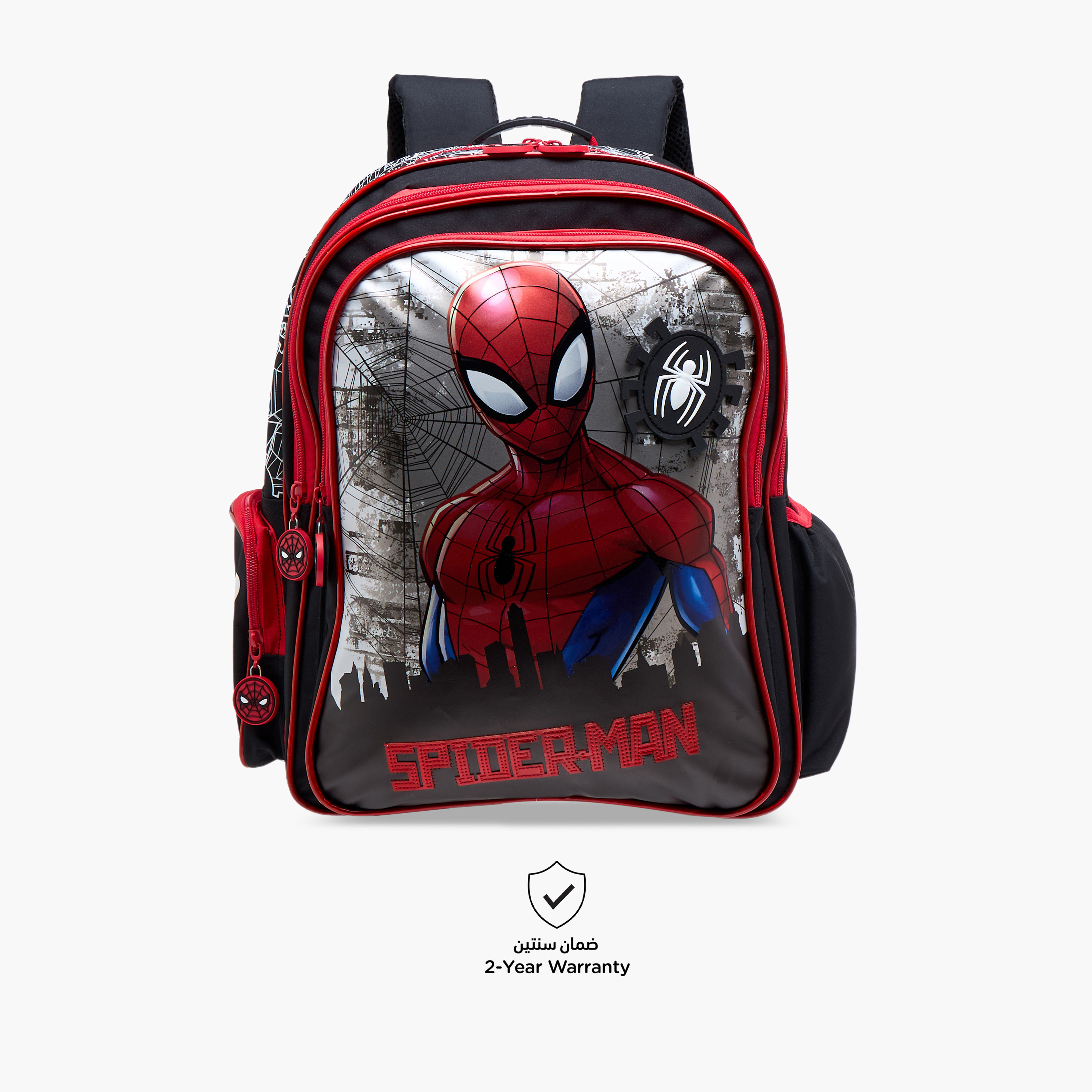Spider-Man Print Backpack with Adjustable Straps and Zip Closure - 16 inches-school-bagsandbackpacks-backpacks-image-4
