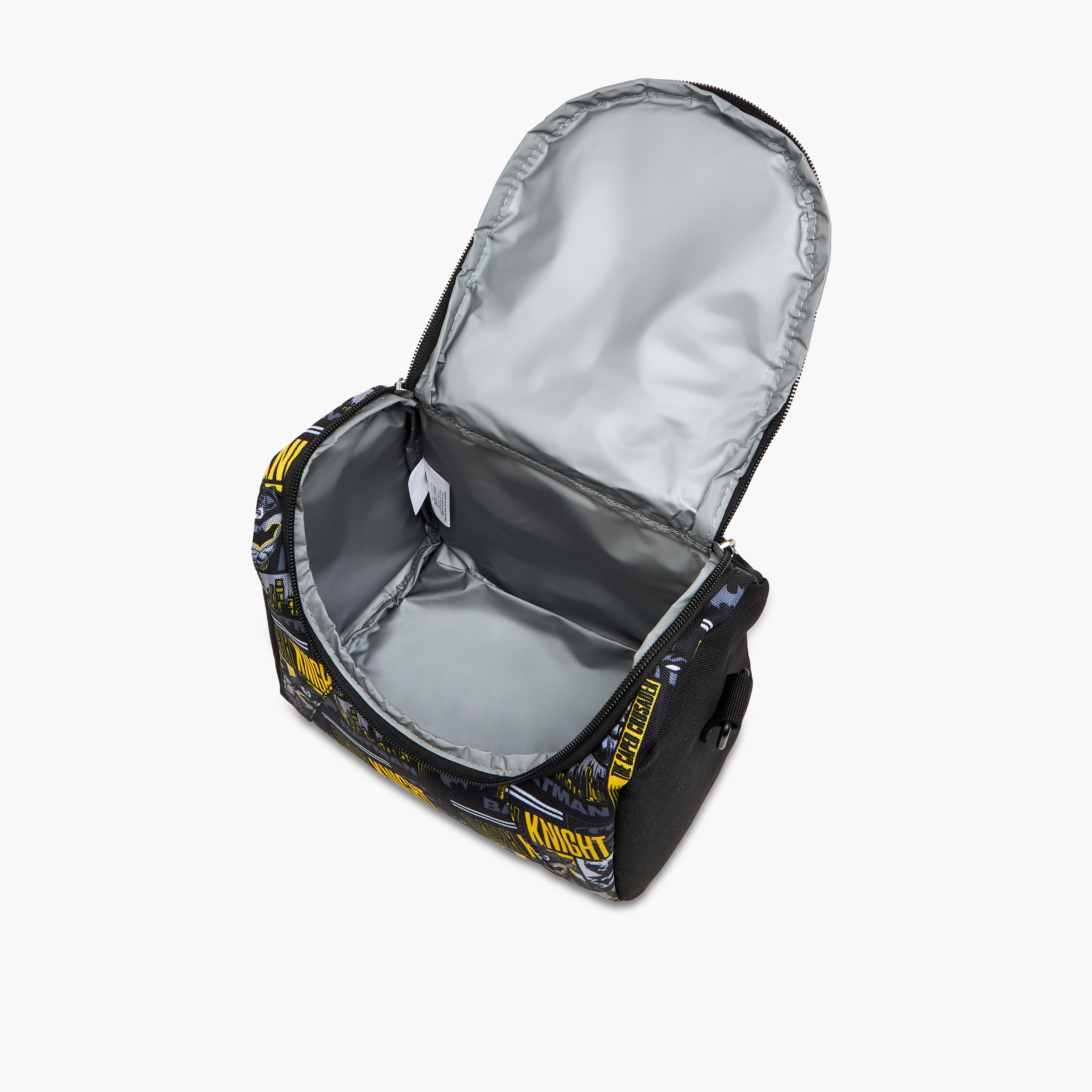 Batman Print Insulated Lunch Bag with Zip Closure-school-lunchessentials-lunchbags-image-7
