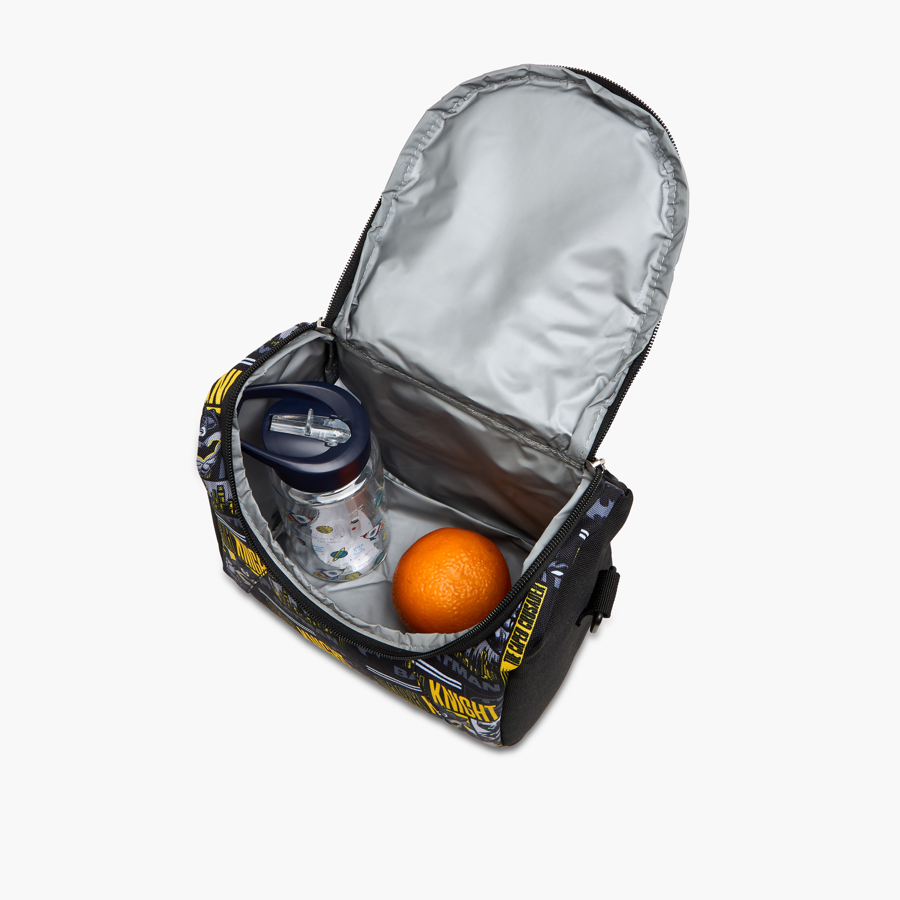 Batman Print Insulated Lunch Bag with Zip Closure-school-lunchessentials-lunchbags-image-8