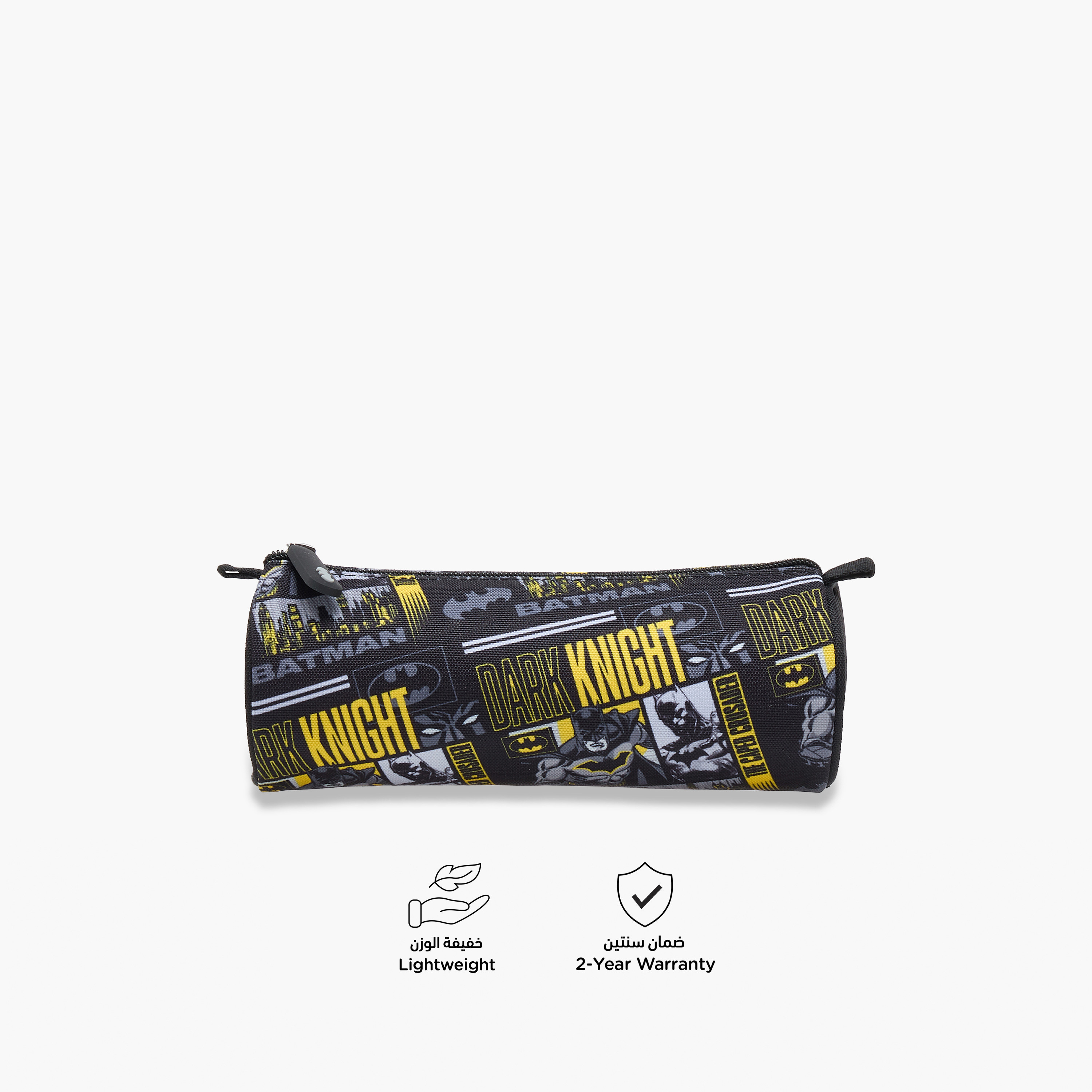 Batman Print Pencil Pouch with Zip Closure-school-stationery-pencilcases-image-4