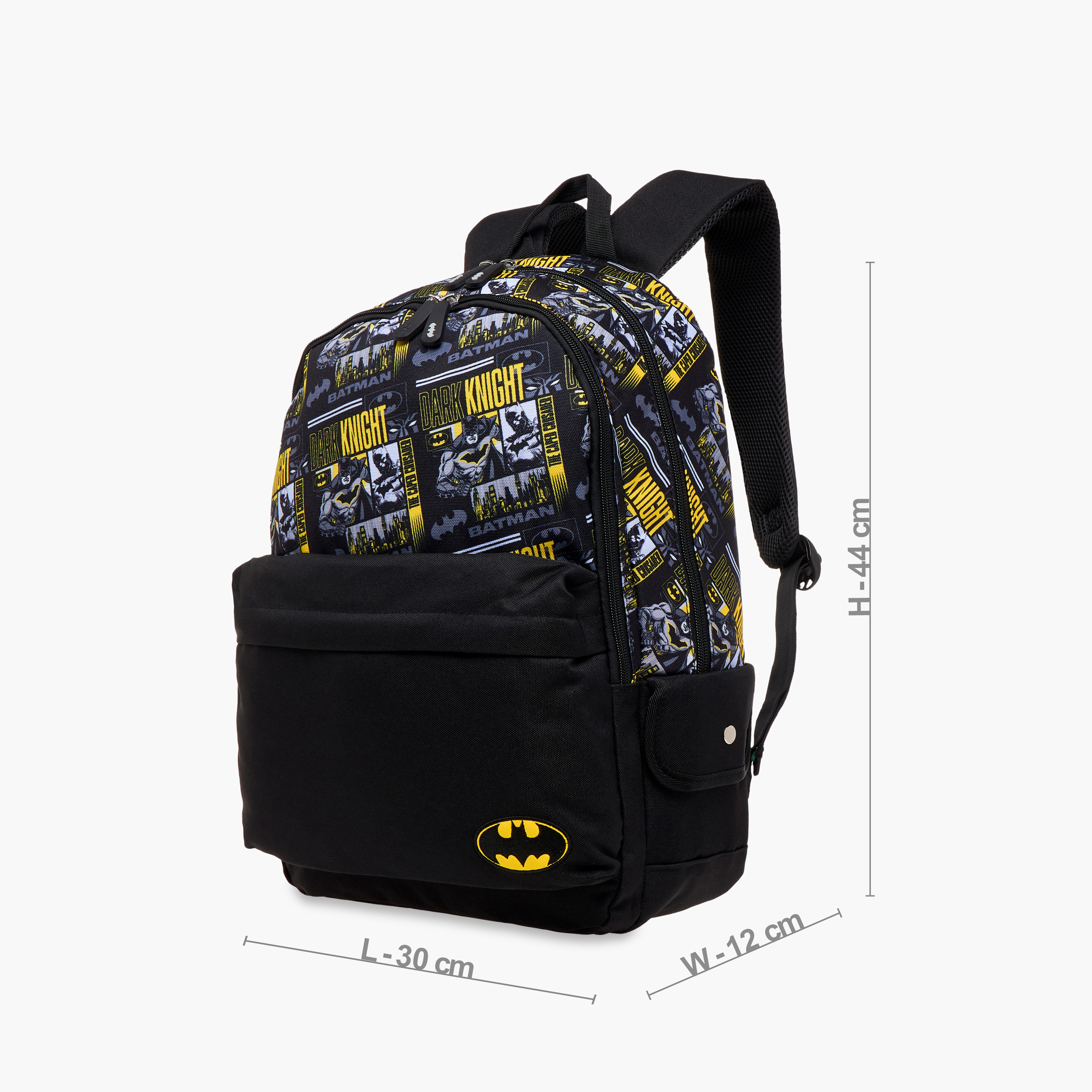 Batman Print Backpack with Adjustable Straps and Zip Closure - 15.6 inches-school-bagsandbackpacks-backpacks-image-2