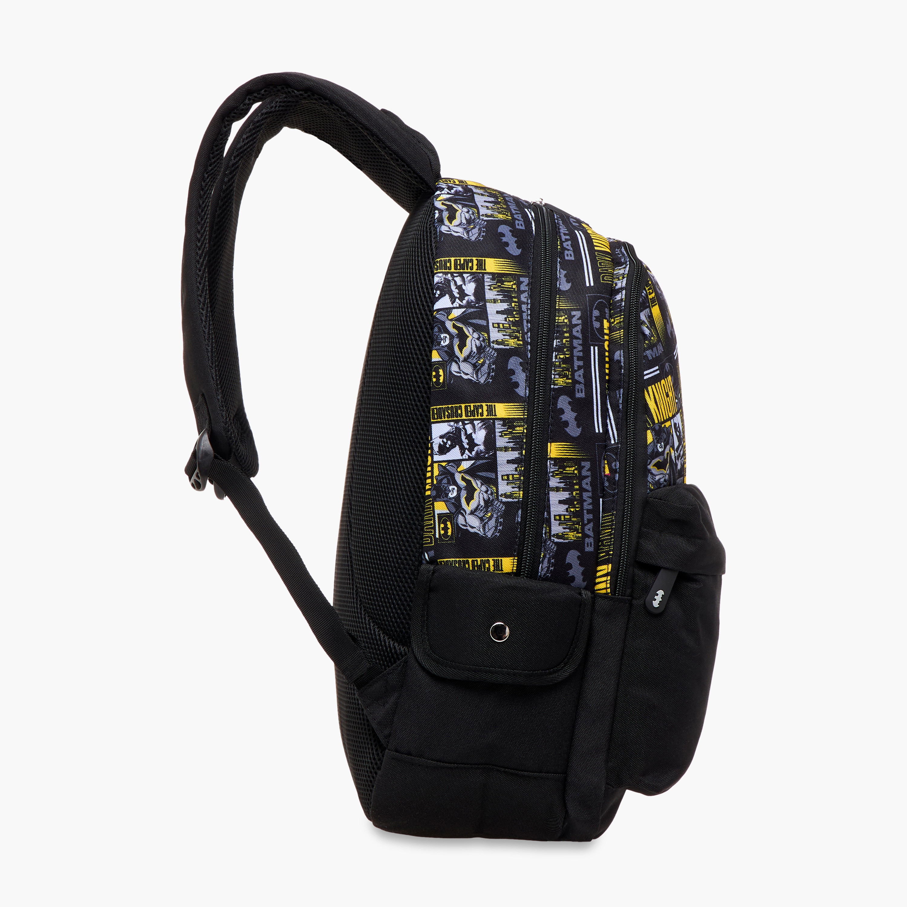 Batman Print Backpack with Adjustable Straps and Zip Closure - 15.6 inches-school-bagsandbackpacks-backpacks-image-3