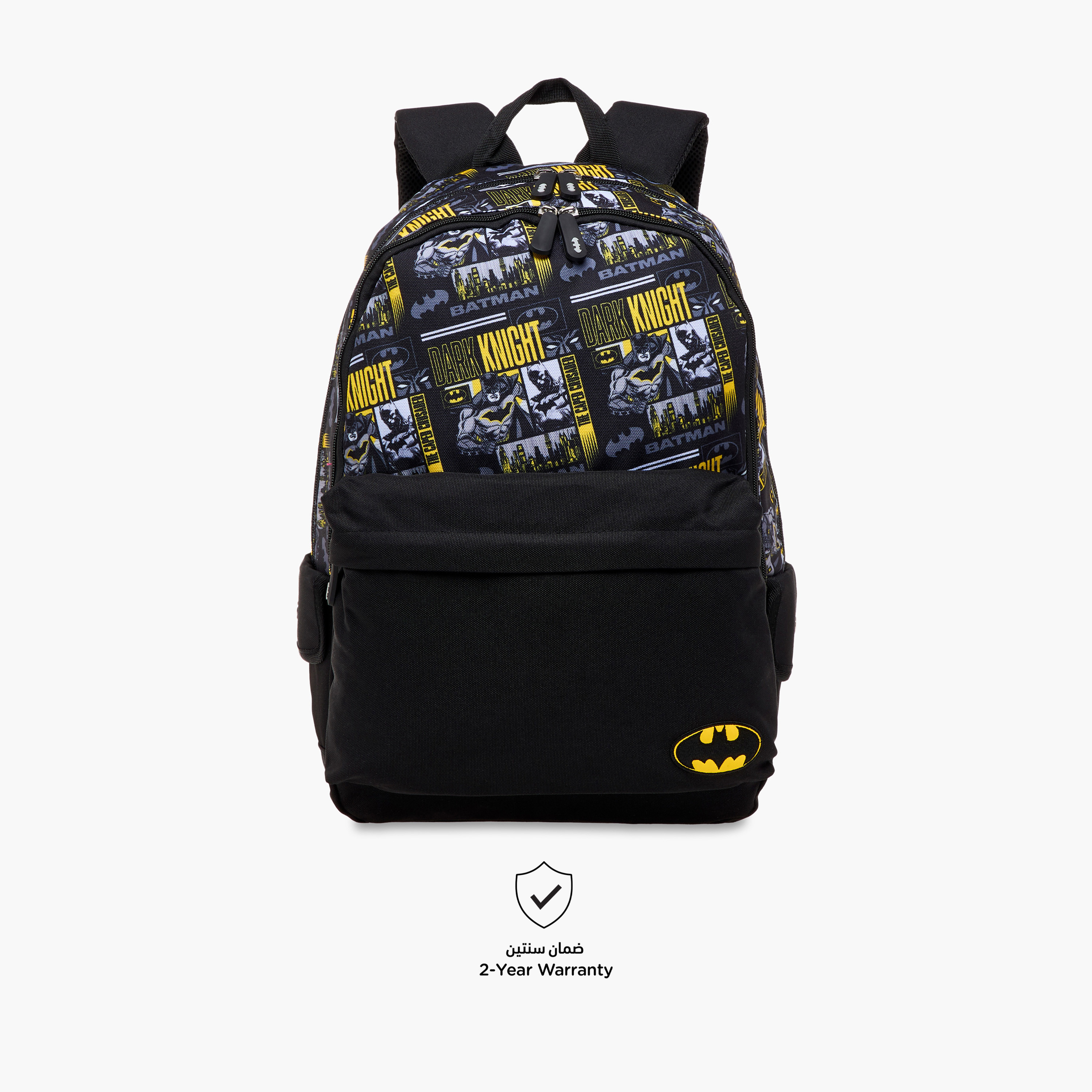 Batman Print Backpack with Adjustable Straps and Zip Closure - 15.6 inches-school-bagsandbackpacks-backpacks-image-4