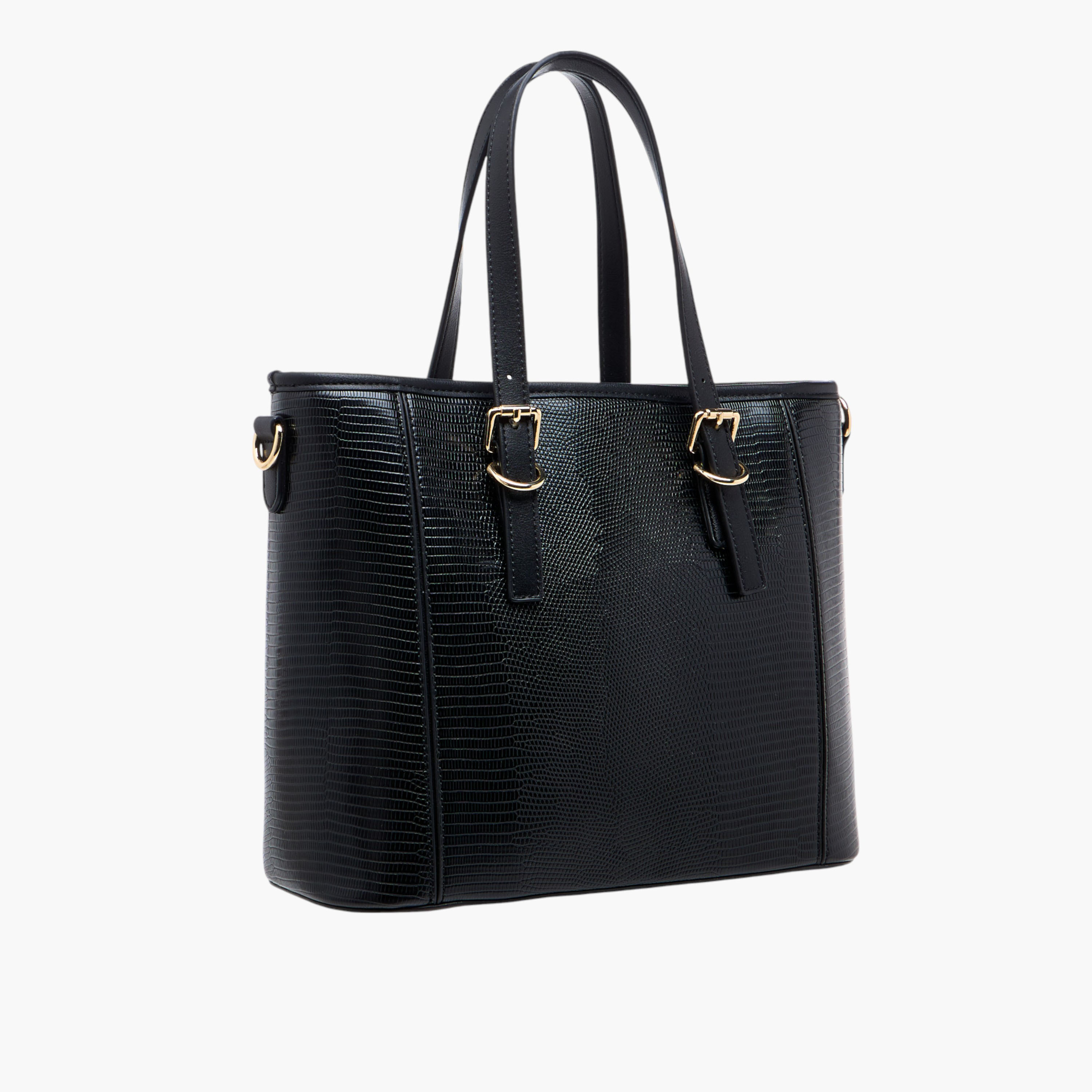 Celeste Textured Tote Bag with Double Handles and Detachable Strap-women-bagsandwallets-handbags-image-5