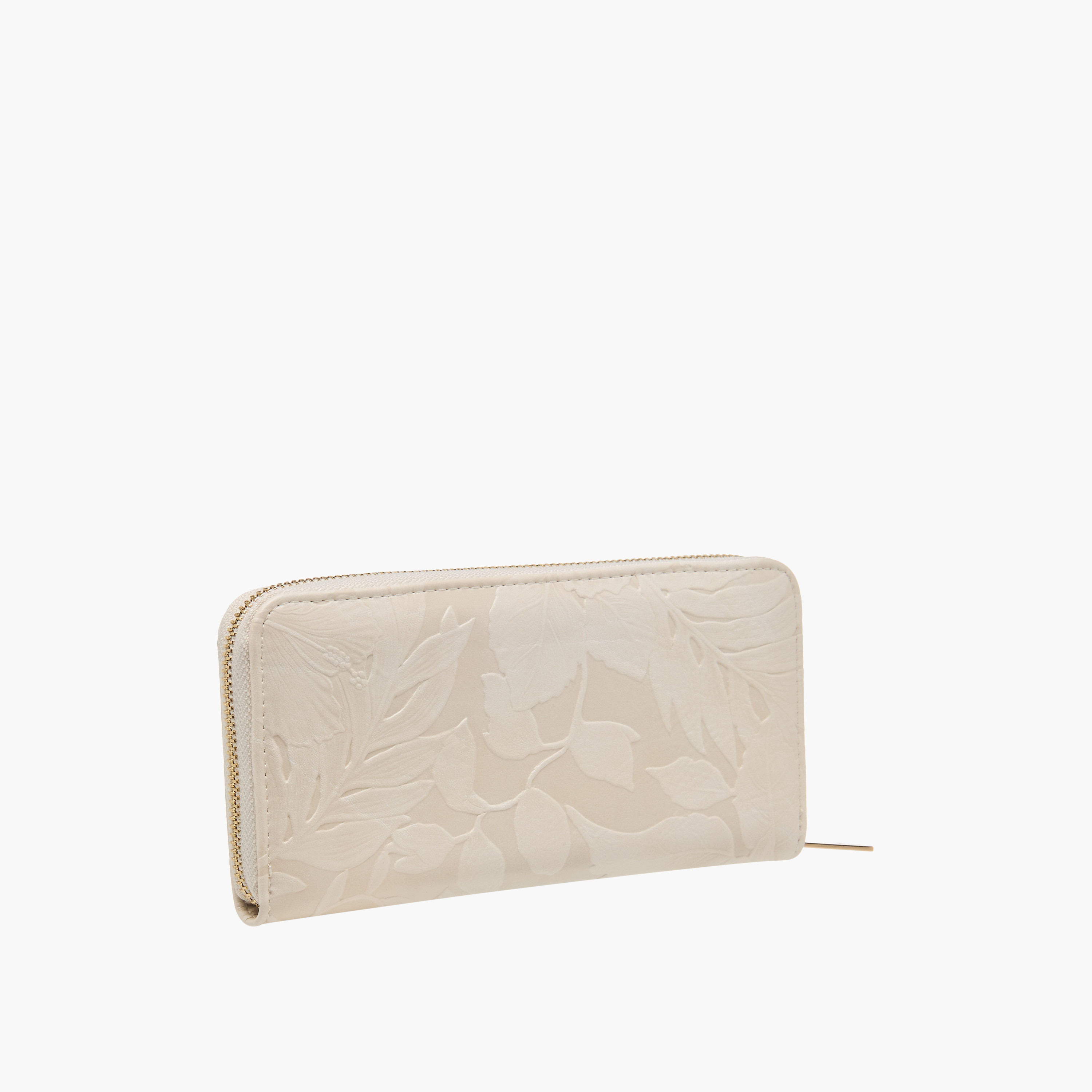 Elle Floral Embossed Zip-Around Wallet-women-bagsandwallets-wallets-image-2
