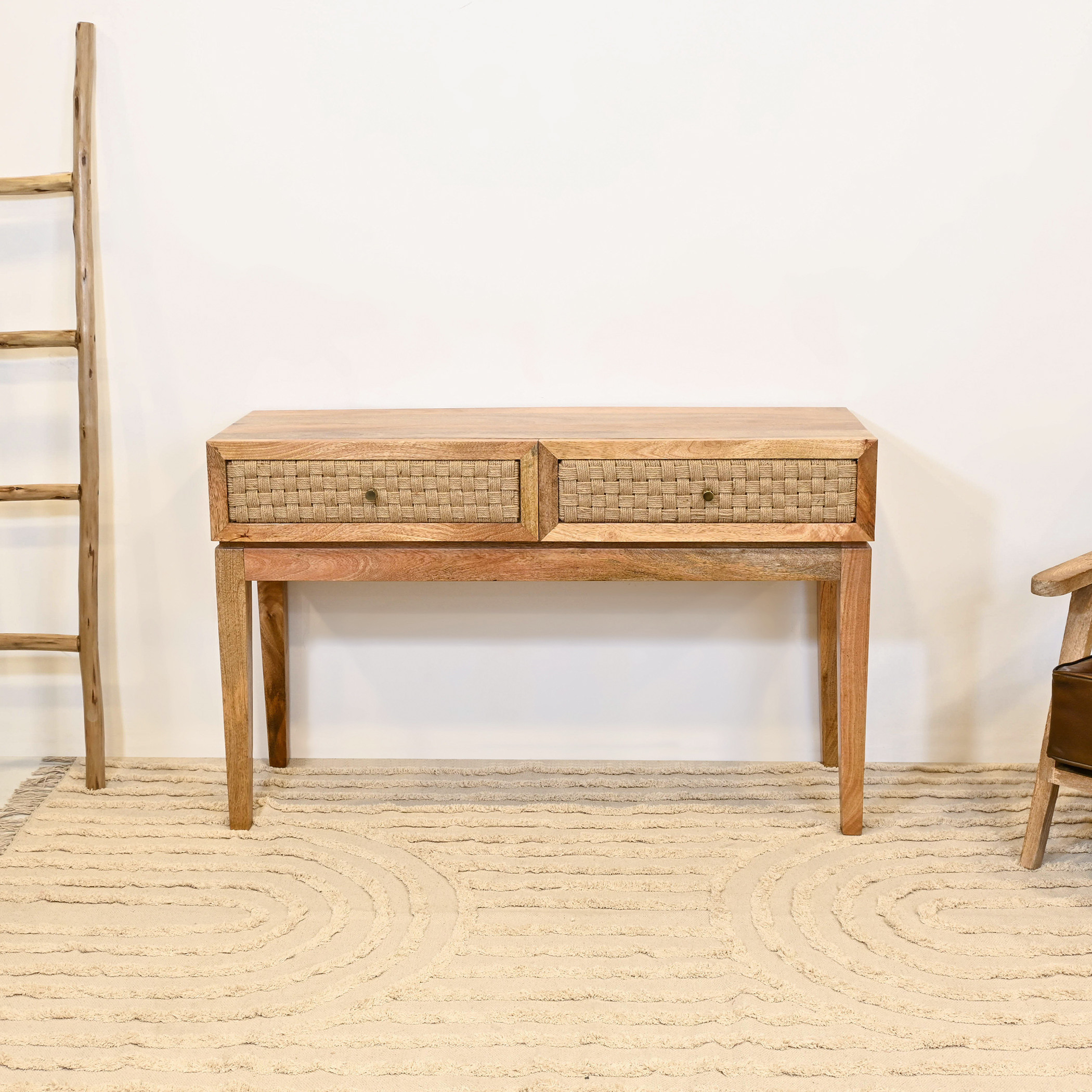 طاولة كونسول بسطح خشبي من كرافتد من لايف ستايل - 140x40x76 سم-furniture-livingroom-coffeetables-image-2