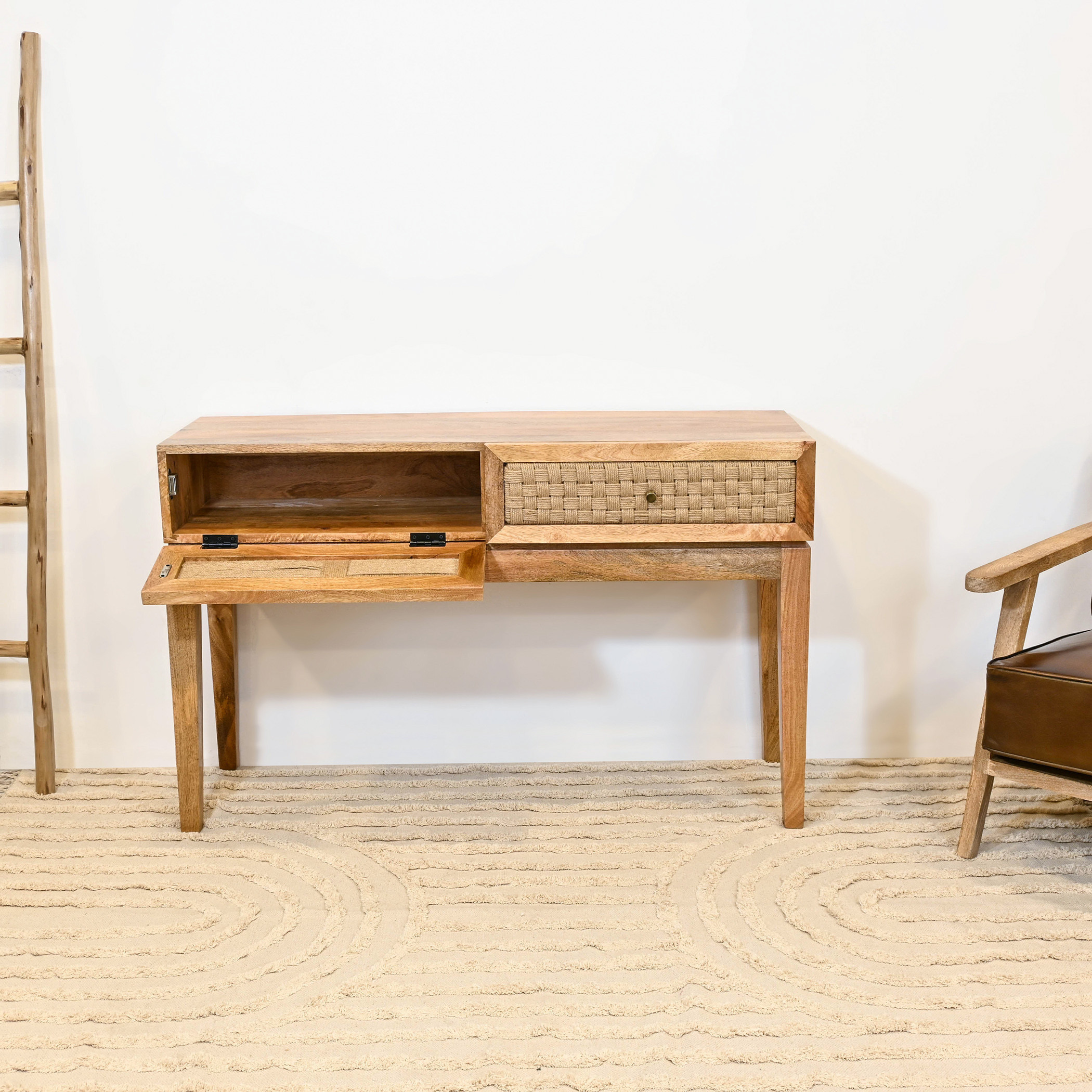 Crafted by Lifestyle Wooden Top Console Table - 140x40x76 cms-furniture-livingroom-coffeetables-image-3