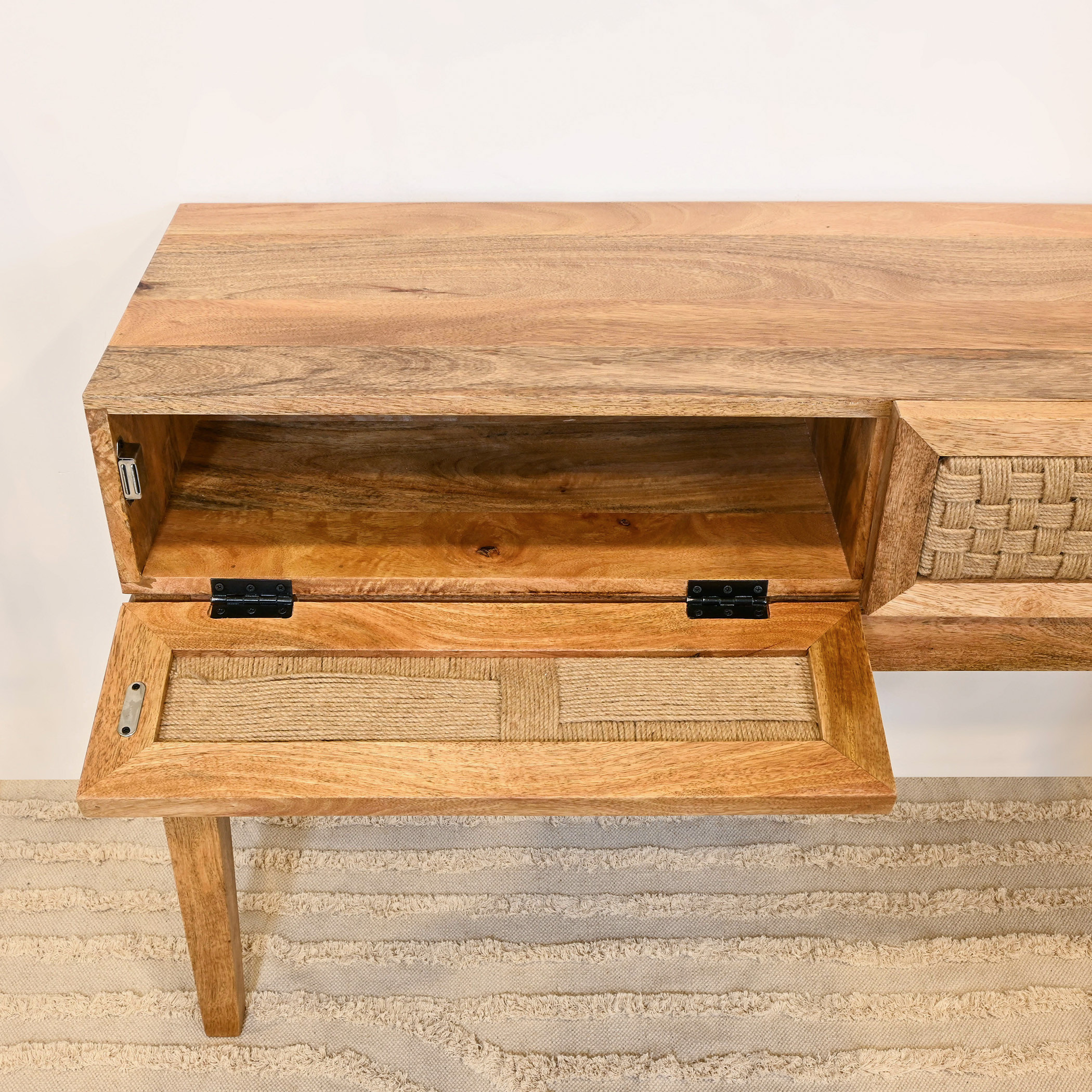 طاولة كونسول بسطح خشبي من كرافتد من لايف ستايل - 140x40x76 سم-furniture-livingroom-coffeetables-image-4