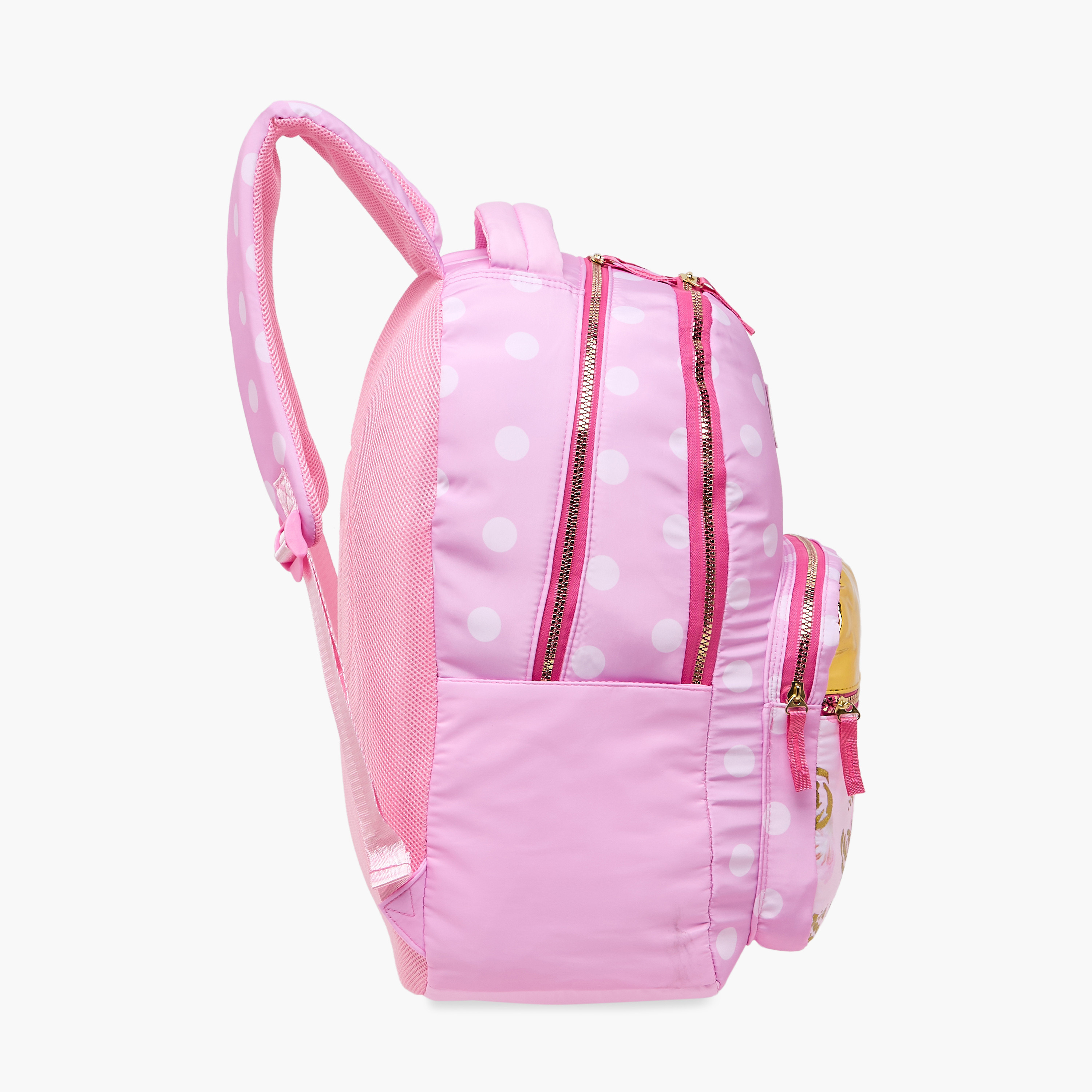 Juniors Polka Dot Print Backpack with Adjustable Shoulder Straps and Zip Closure - 18 inches-school-bagsandbackpacks-backpacks-image-7
