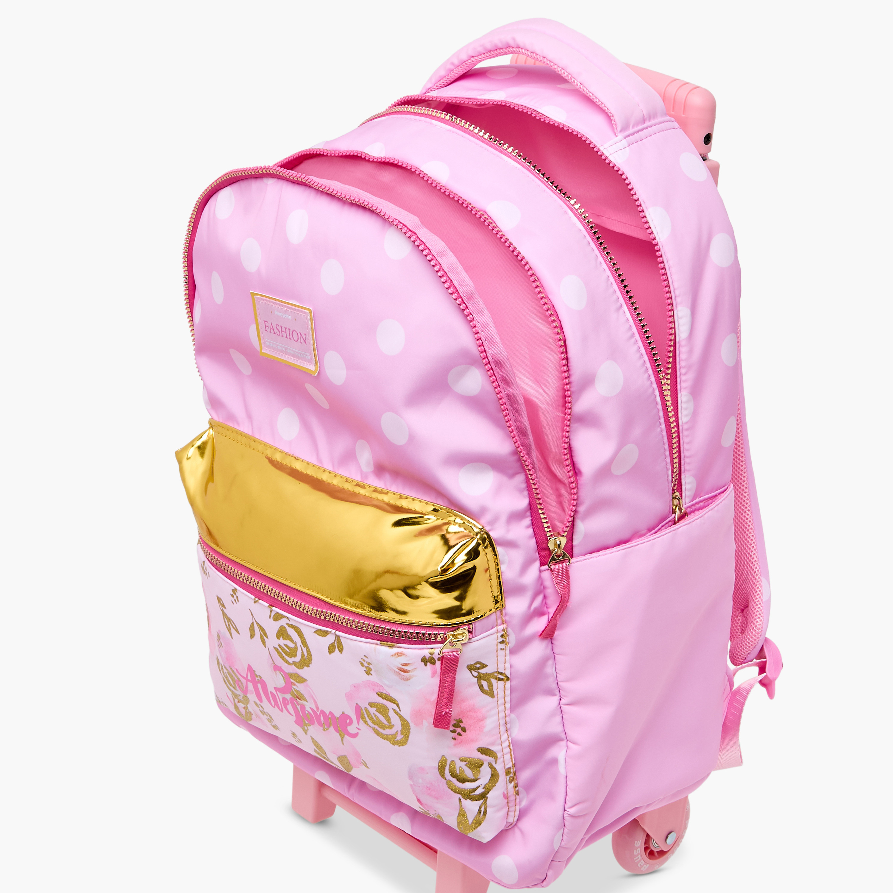 Juniors Printed Trolley Bag for Girls 8-13 Years with Adjustable Strap -school-bagsandbackpacks-trolleybags-image-13
