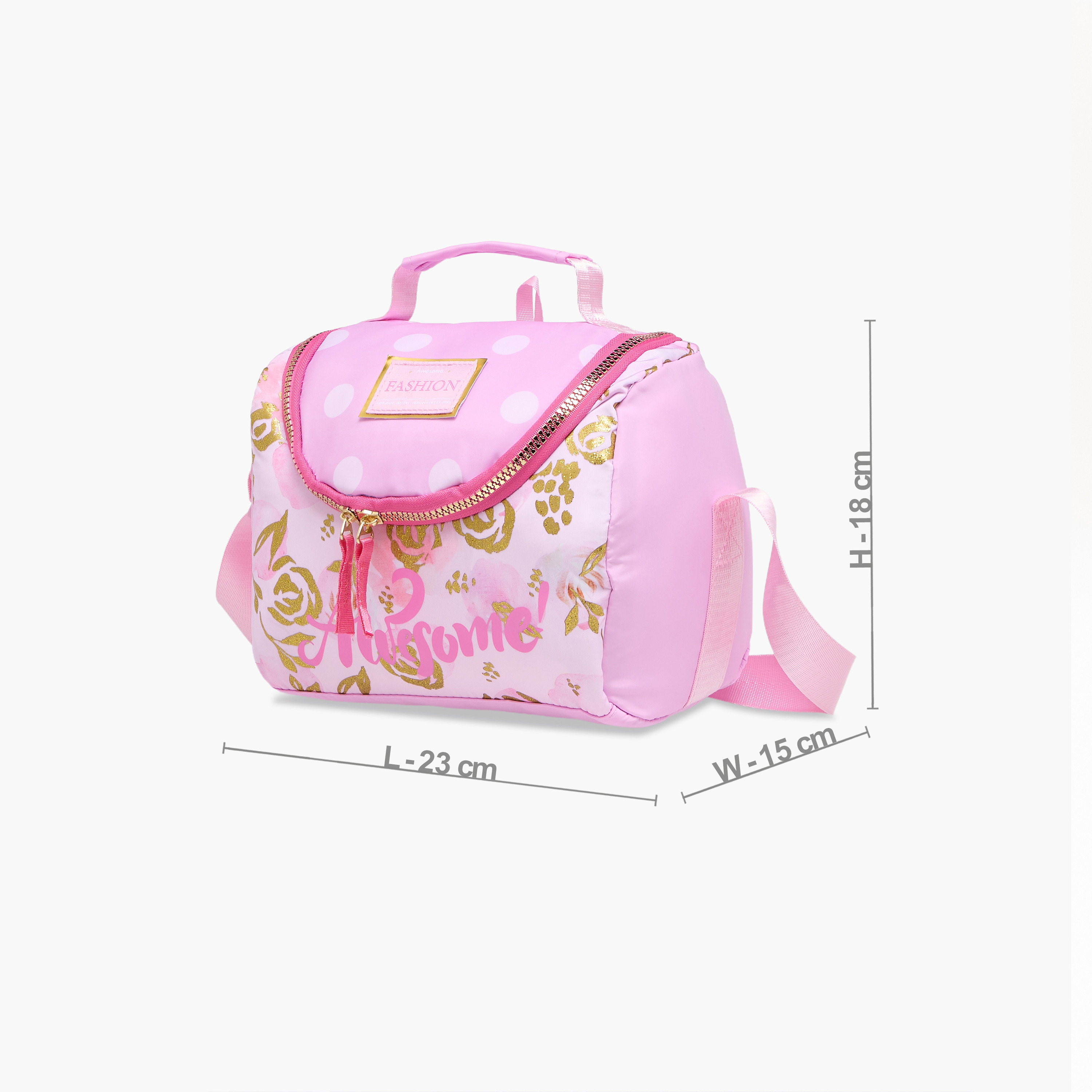 Juniors Printed Insulated Lunch Bag with Carry Handle and Zip Closure-school-lunchessentials-lunchbags-image-2