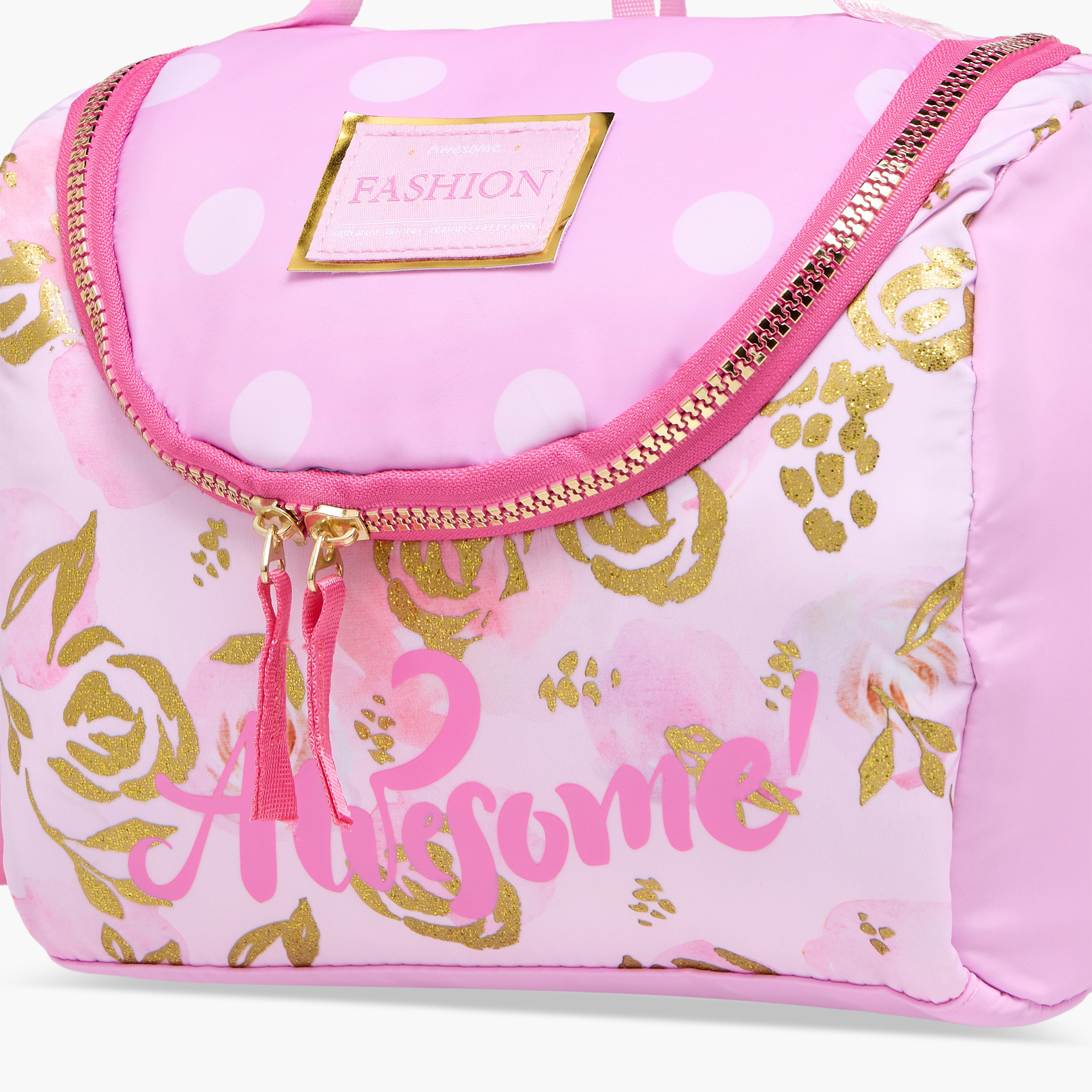 Juniors Printed Insulated Lunch Bag with Carry Handle and Zip Closure-school-lunchessentials-lunchbags-image-3