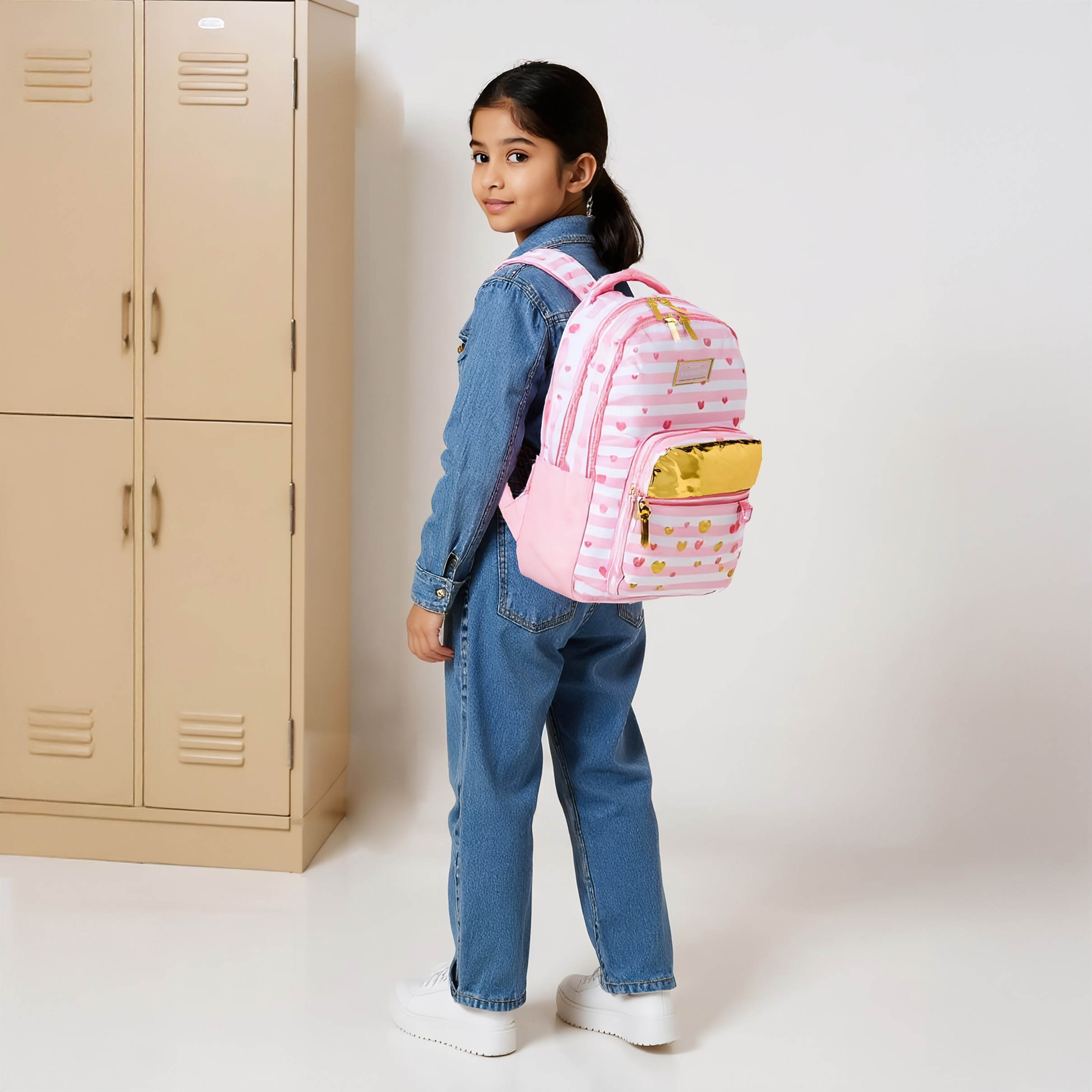 Juniors Printed Backpack with Adjustable Shoulder Straps and Zip Closure - 18 inches-school-bagsandbackpacks-backpacks-image-2