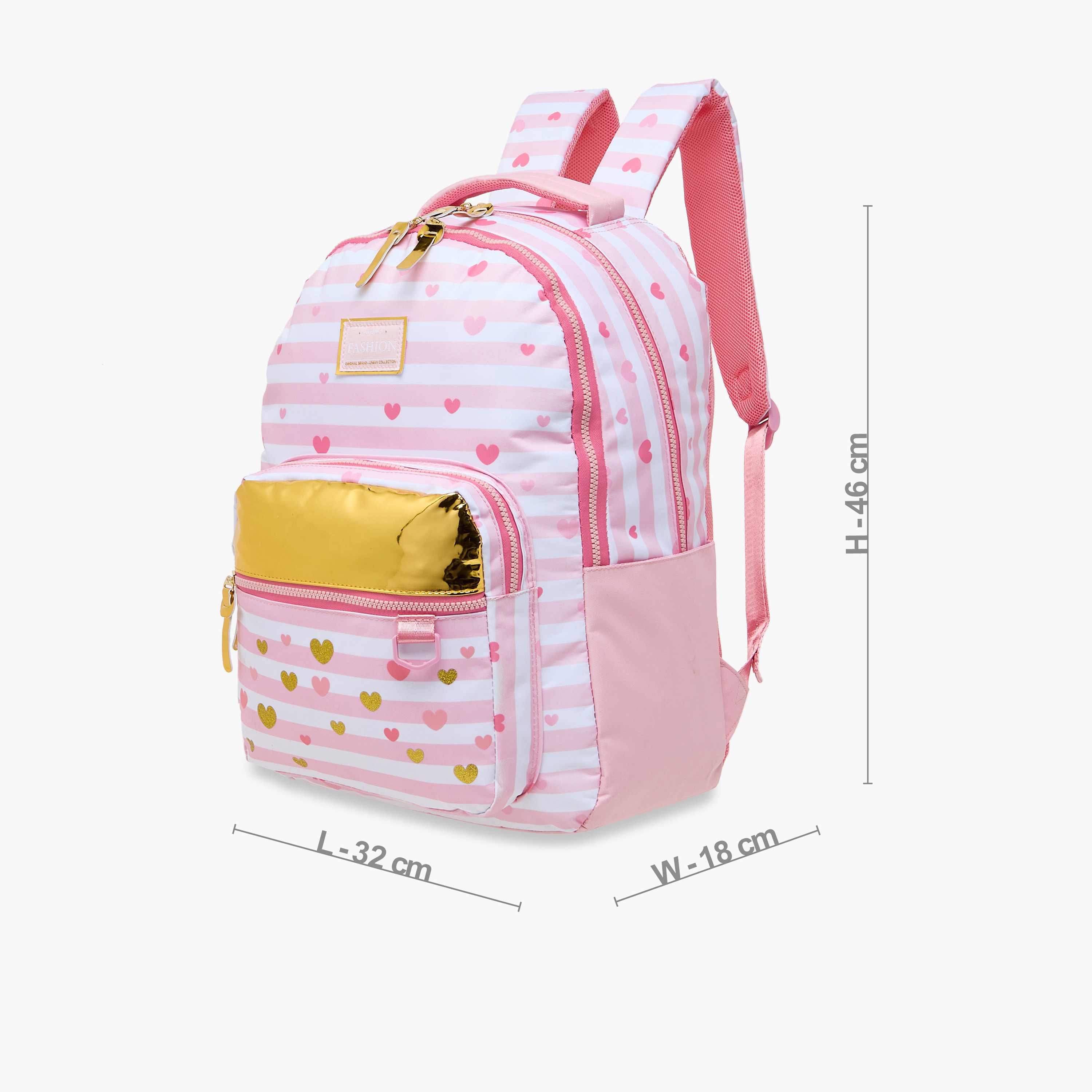 Juniors Printed Backpack with Adjustable Shoulder Straps and Zip Closure - 18 inches-school-bagsandbackpacks-backpacks-image-4