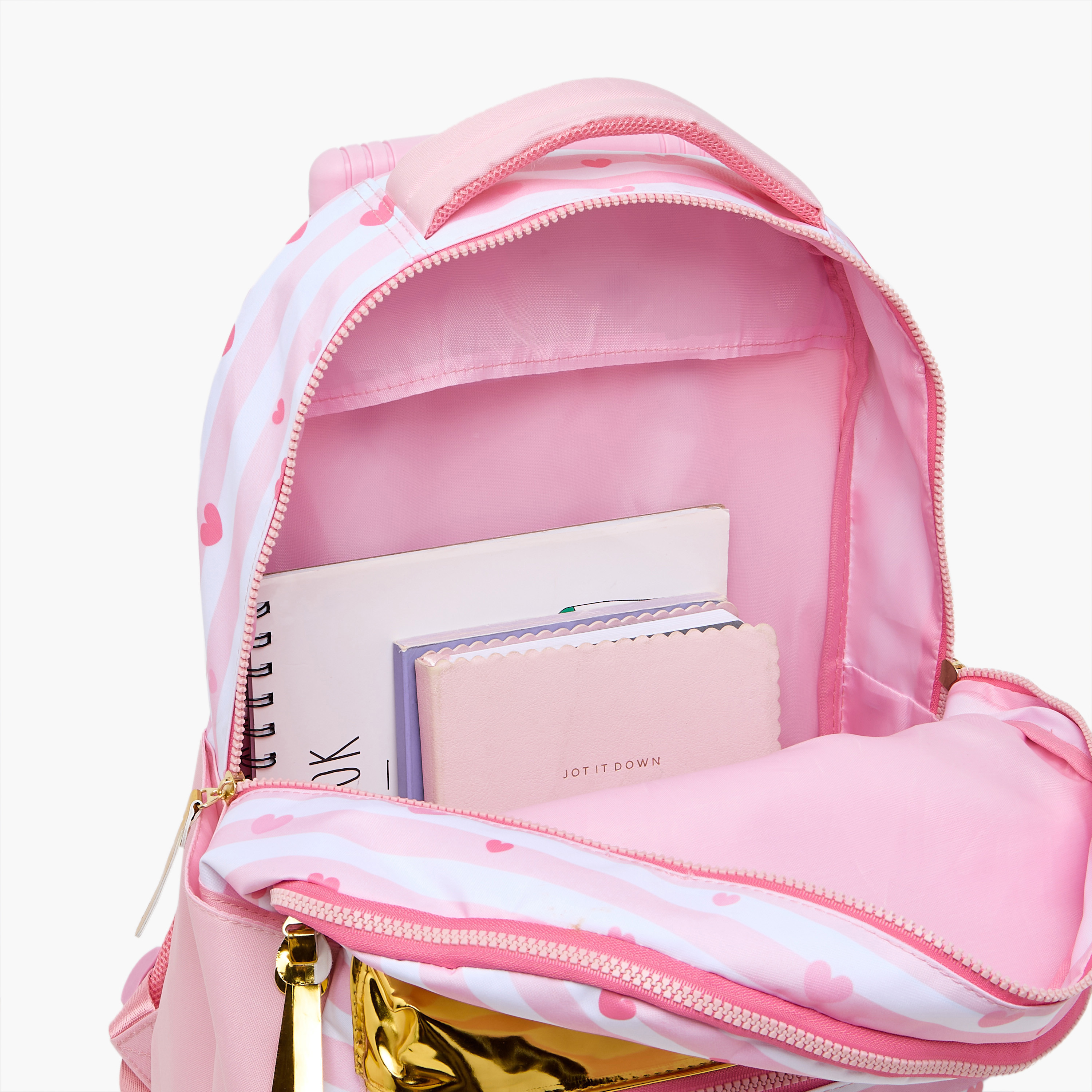 Juniors Striped Trolley Bag for Girls 8-13 Years with Adjustable Strap -school-bagsandbackpacks-trolleybags-image-18