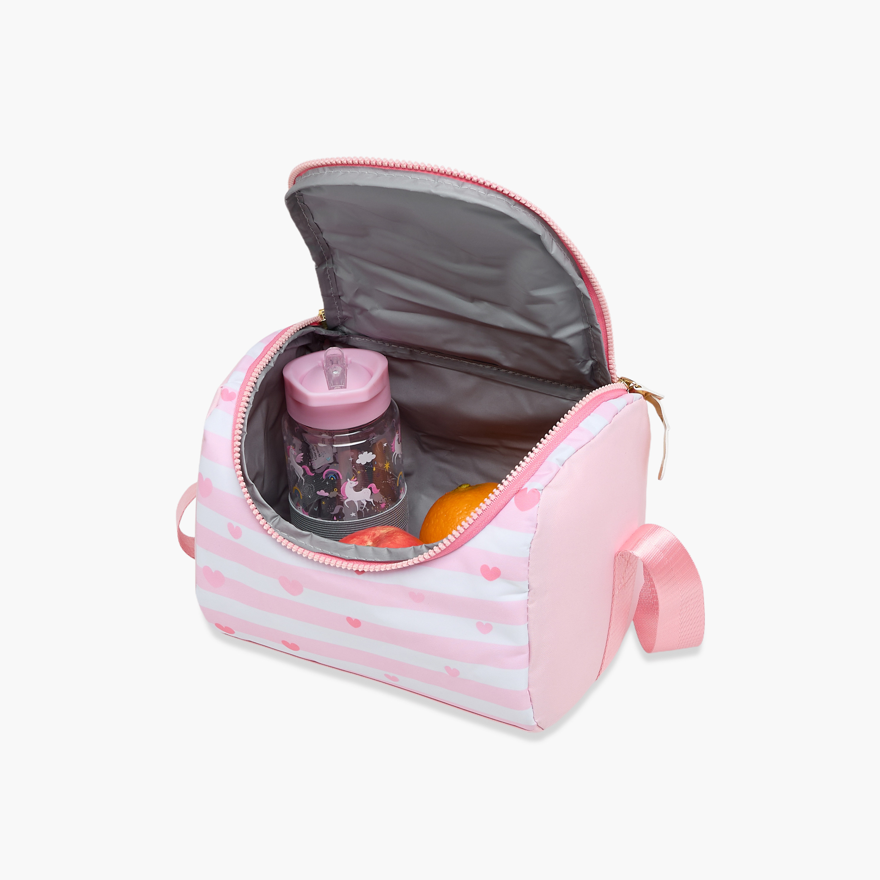 Juniors Striped Insulated Lunch Bag with Handle and Zip Closure-school-lunchessentials-lunchbags-image-7