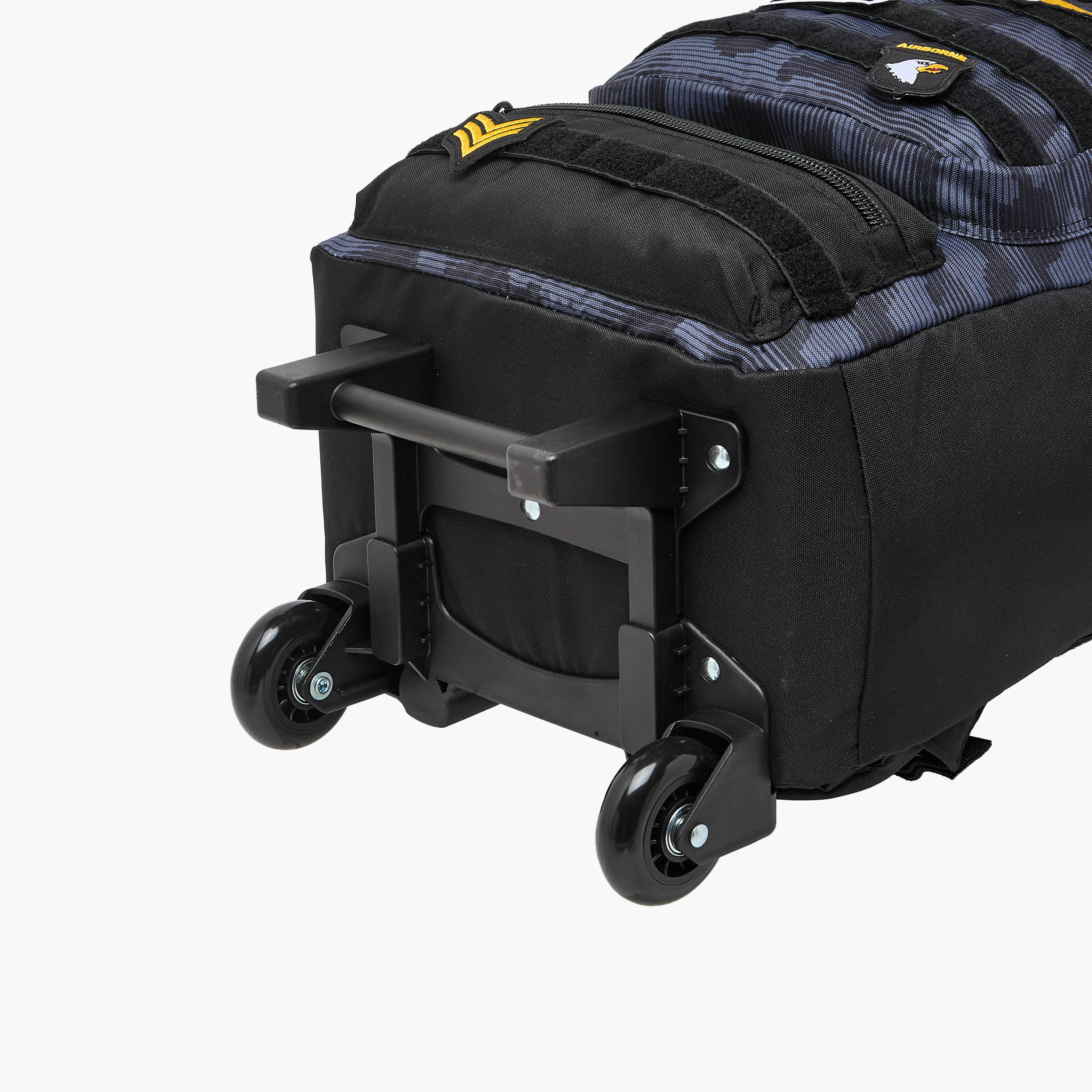 Juniors Monogram Trolley Bag for Boys 8-13 Years with Adjustable Strap -school-bagsandbackpacks-trolleybags-image-17