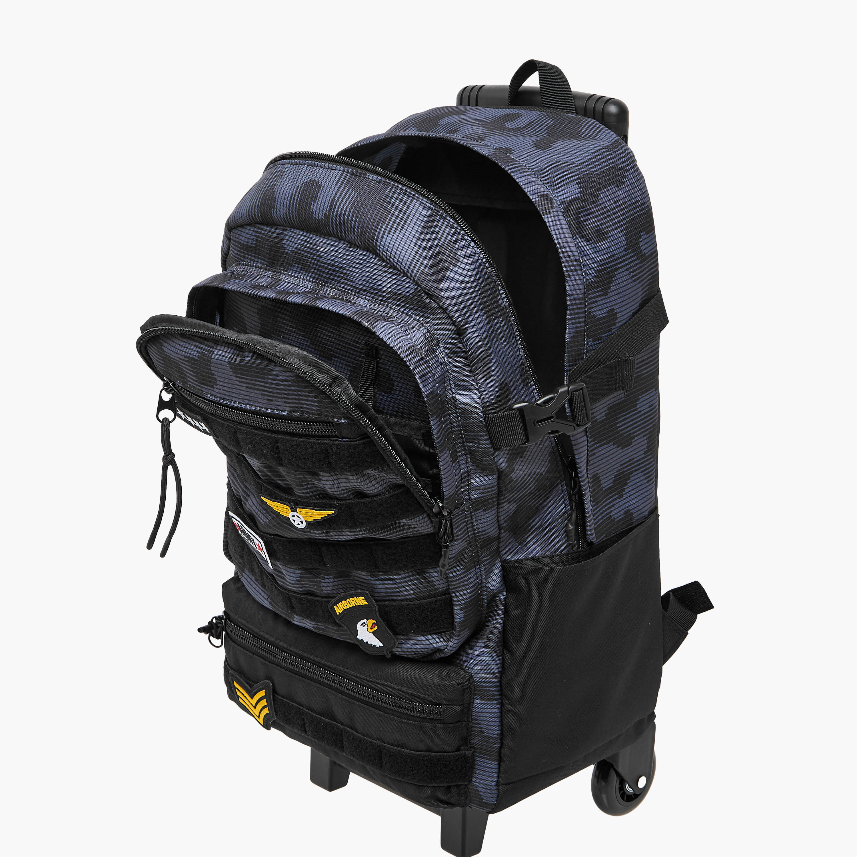 Juniors Monogram Trolley Bag for Boys 8-13 Years with Adjustable Strap -school-bagsandbackpacks-trolleybags-image-19