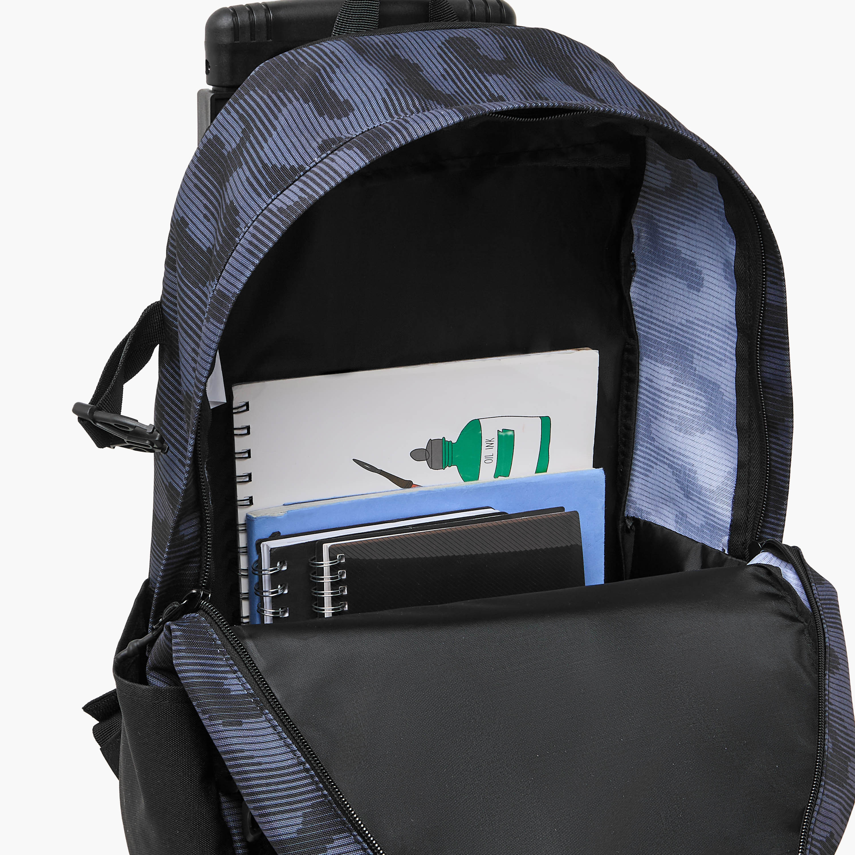 Juniors Monogram Trolley Bag for Boys 8-13 Years with Adjustable Strap -school-bagsandbackpacks-trolleybags-image-20