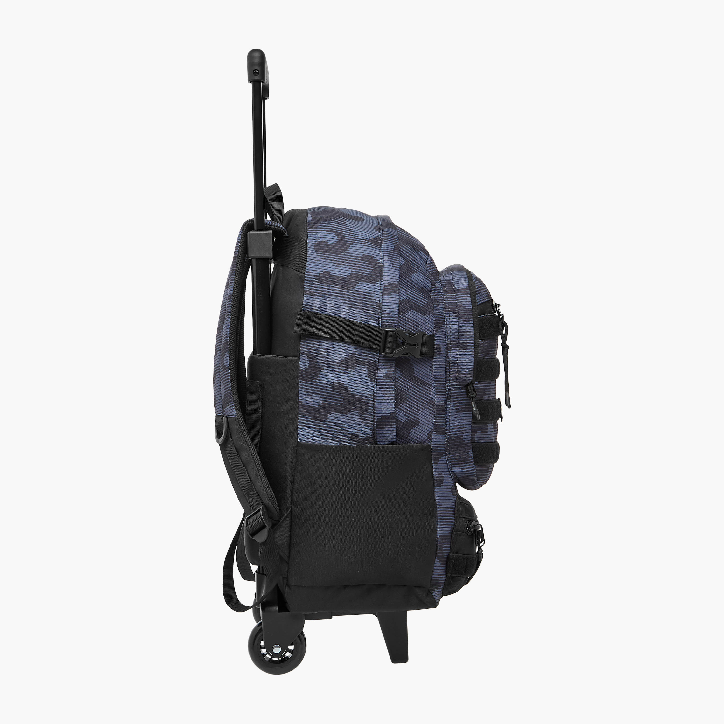 شنطة ترولي للأولاد 8-13 سنة بحزام قابل للتعديل وتصميم مونوجرام من جونيورز-school-bagsandbackpacks-trolleybags-image-6