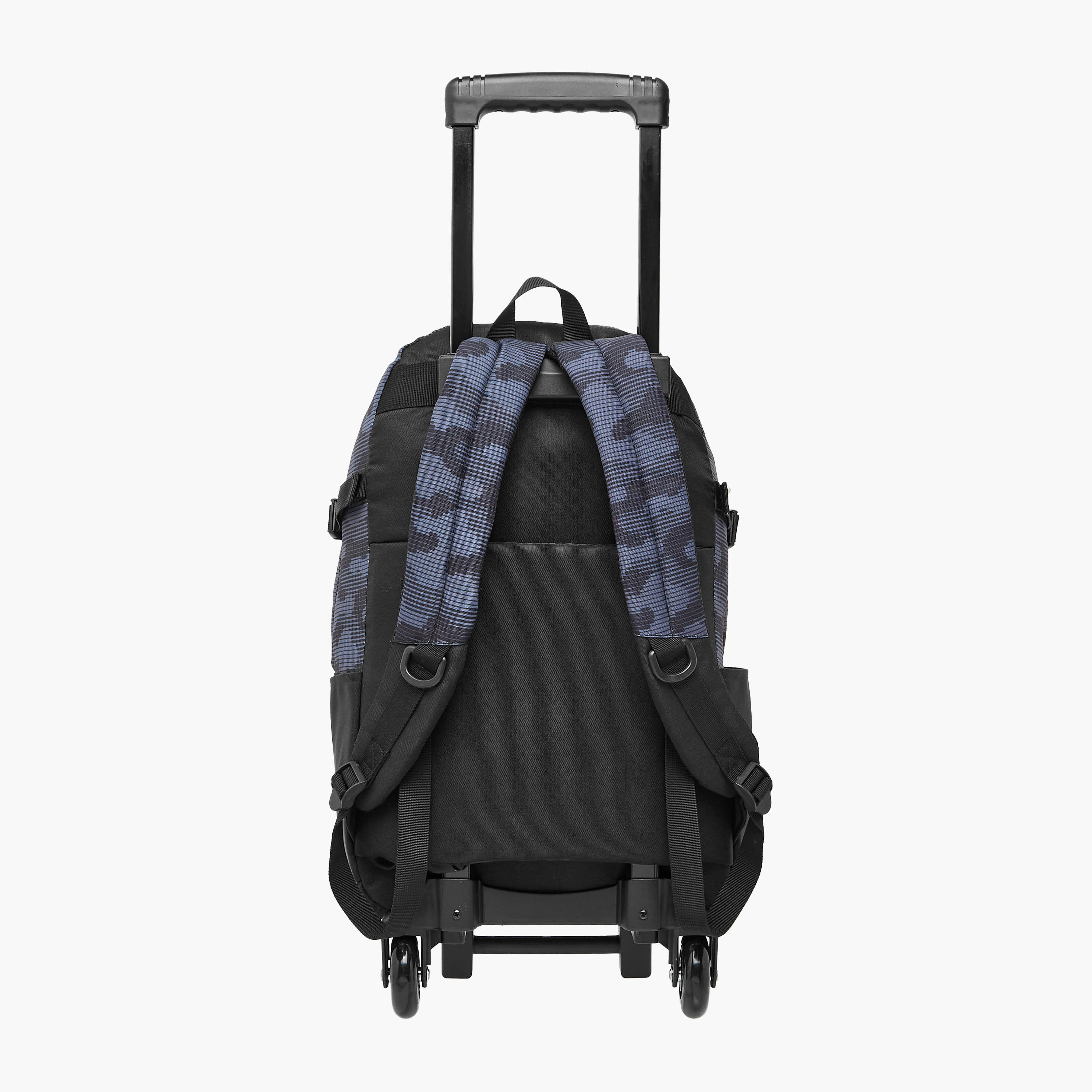 شنطة ترولي للأولاد 8-13 سنة بحزام قابل للتعديل وتصميم مونوجرام من جونيورز-school-bagsandbackpacks-trolleybags-image-4