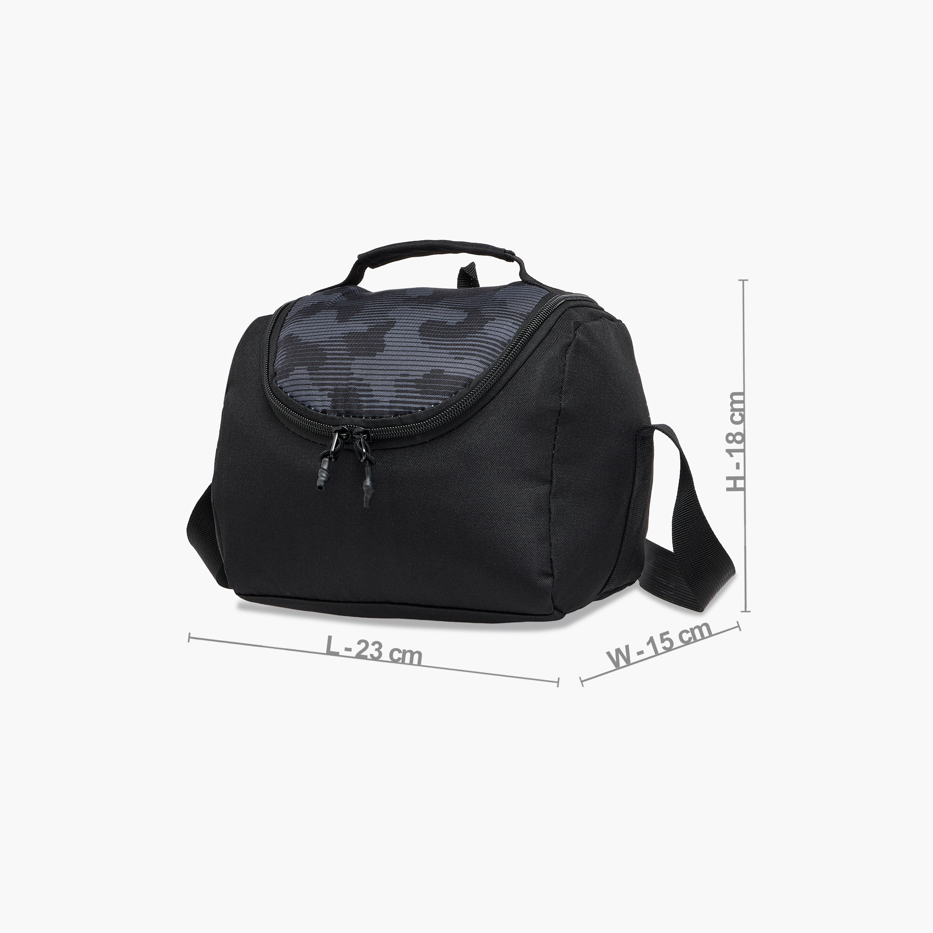 Juniors Textured Insulated Lunch Bag with Carry Handle and Zip Closure-school-lunchessentials-lunchbags-image-2